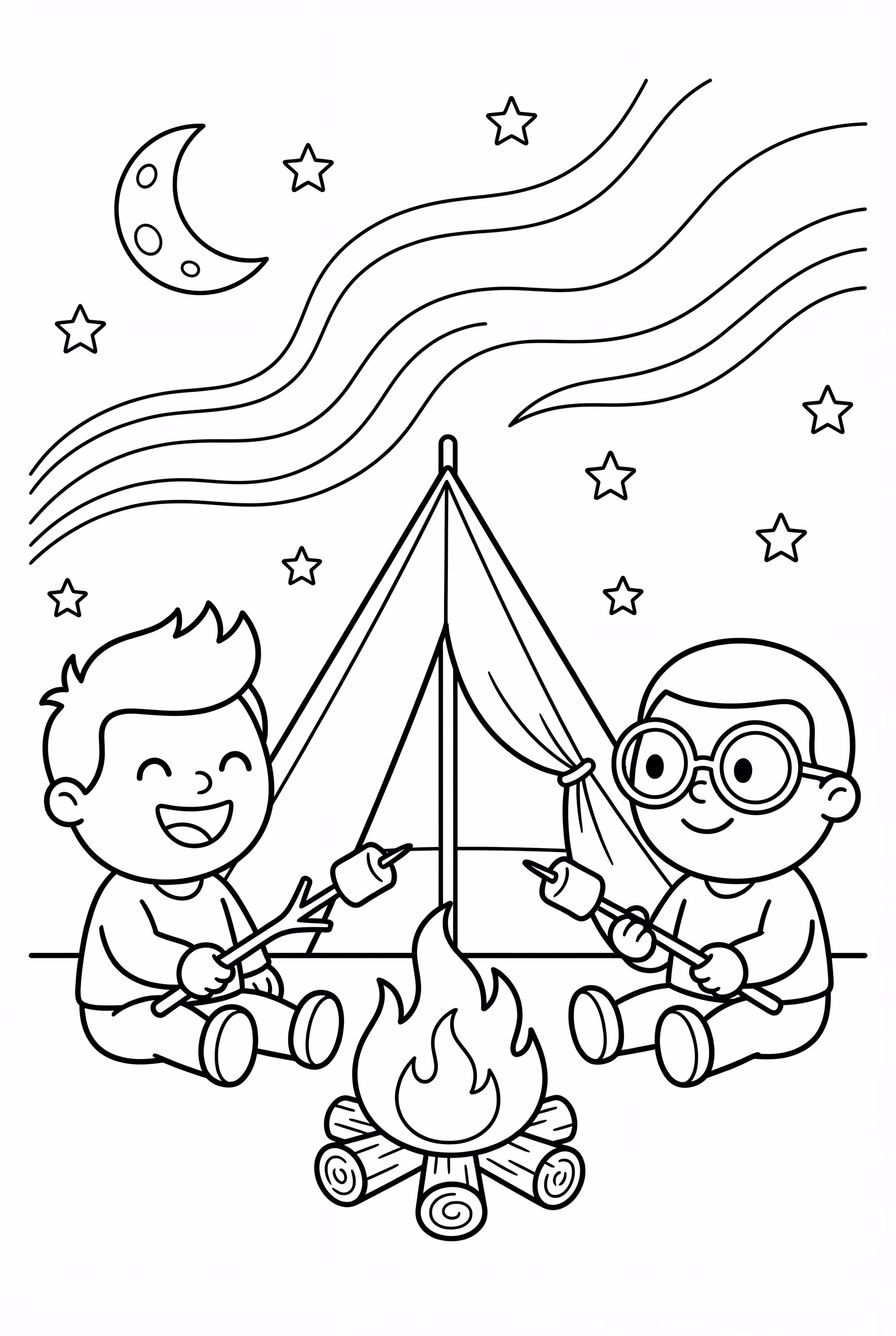 Lankybox Friends Camping Under Northern Lights