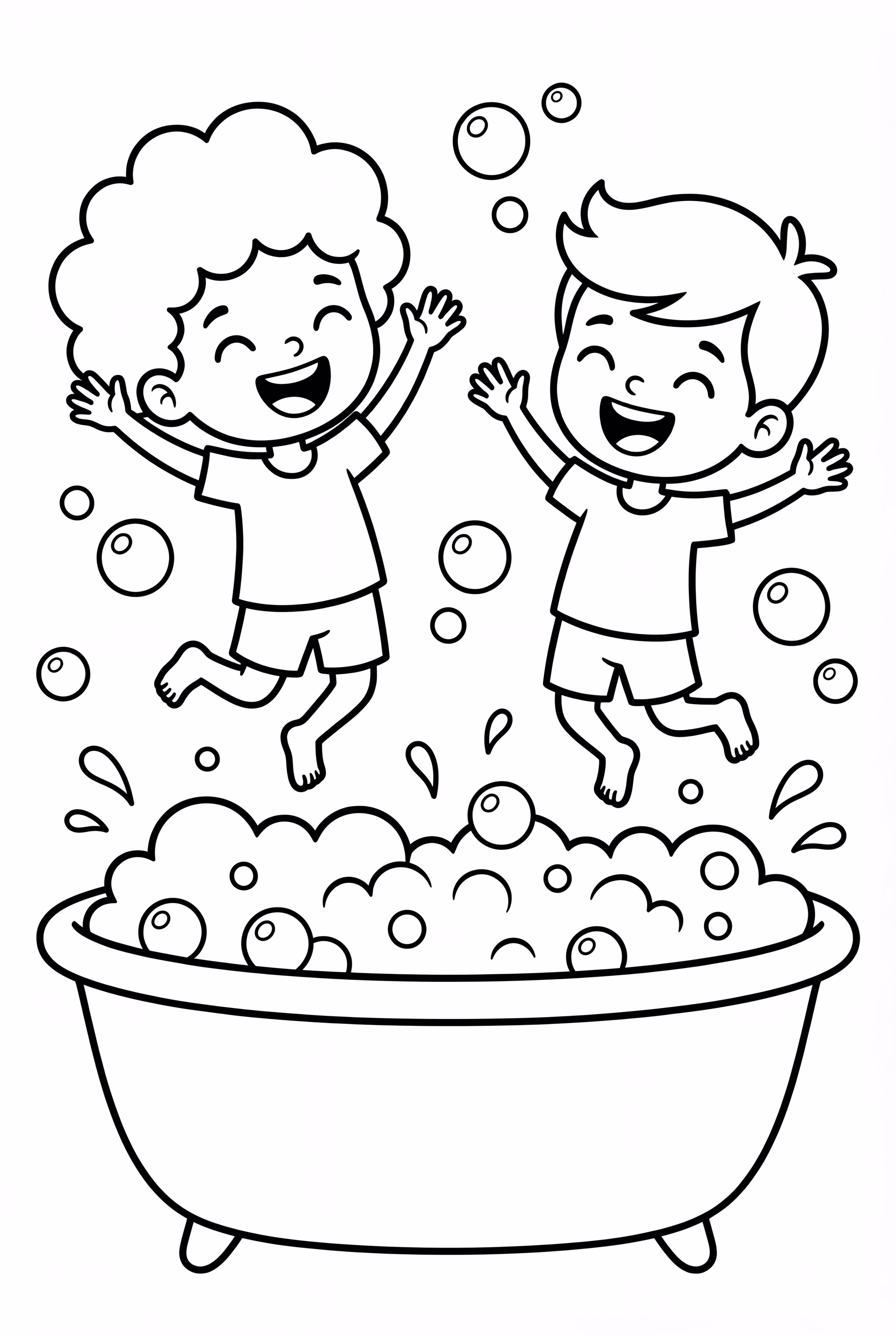 Lankybox Friends Jumping in Bubble Bath