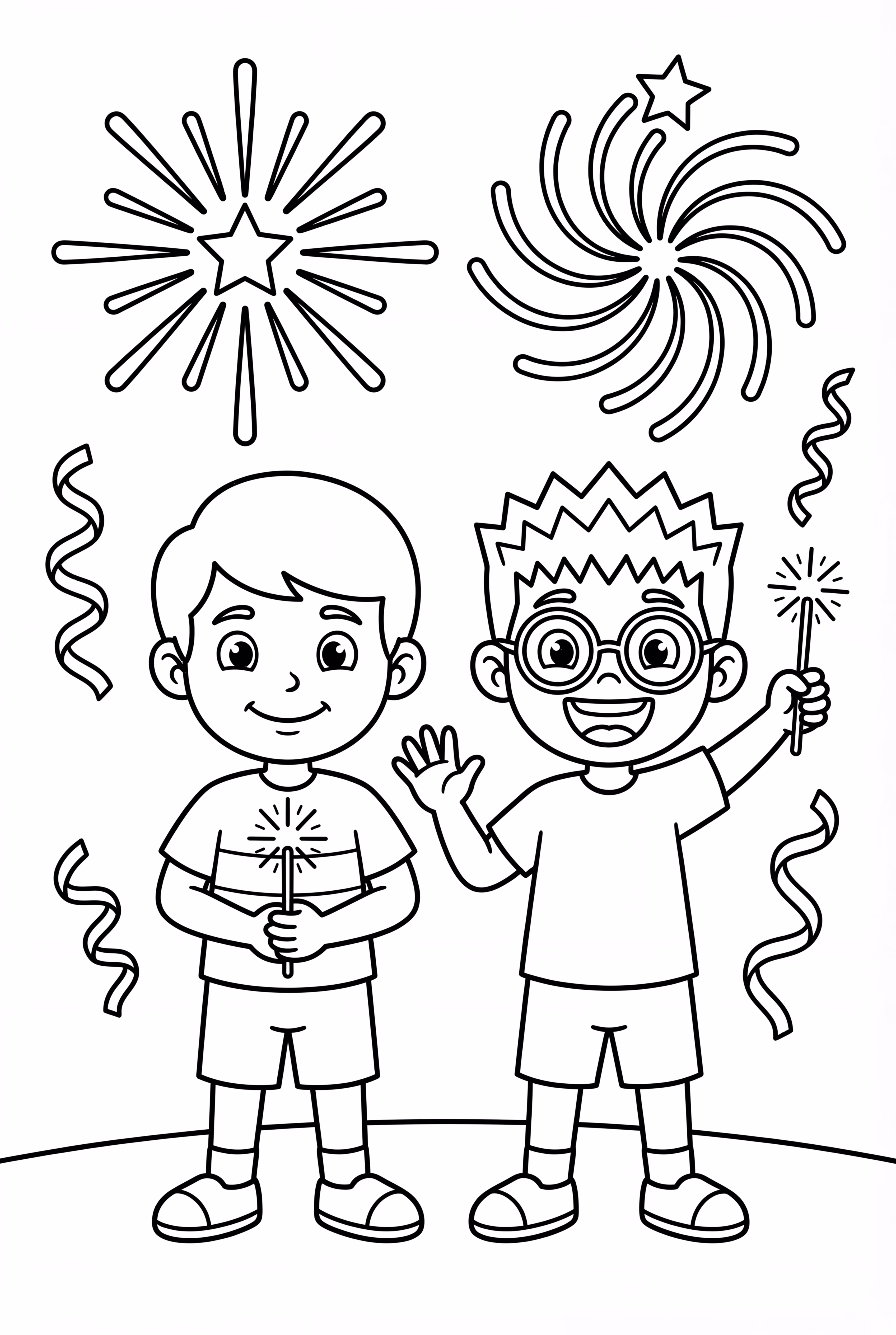 Lankybox Team with Glowing Fireworks