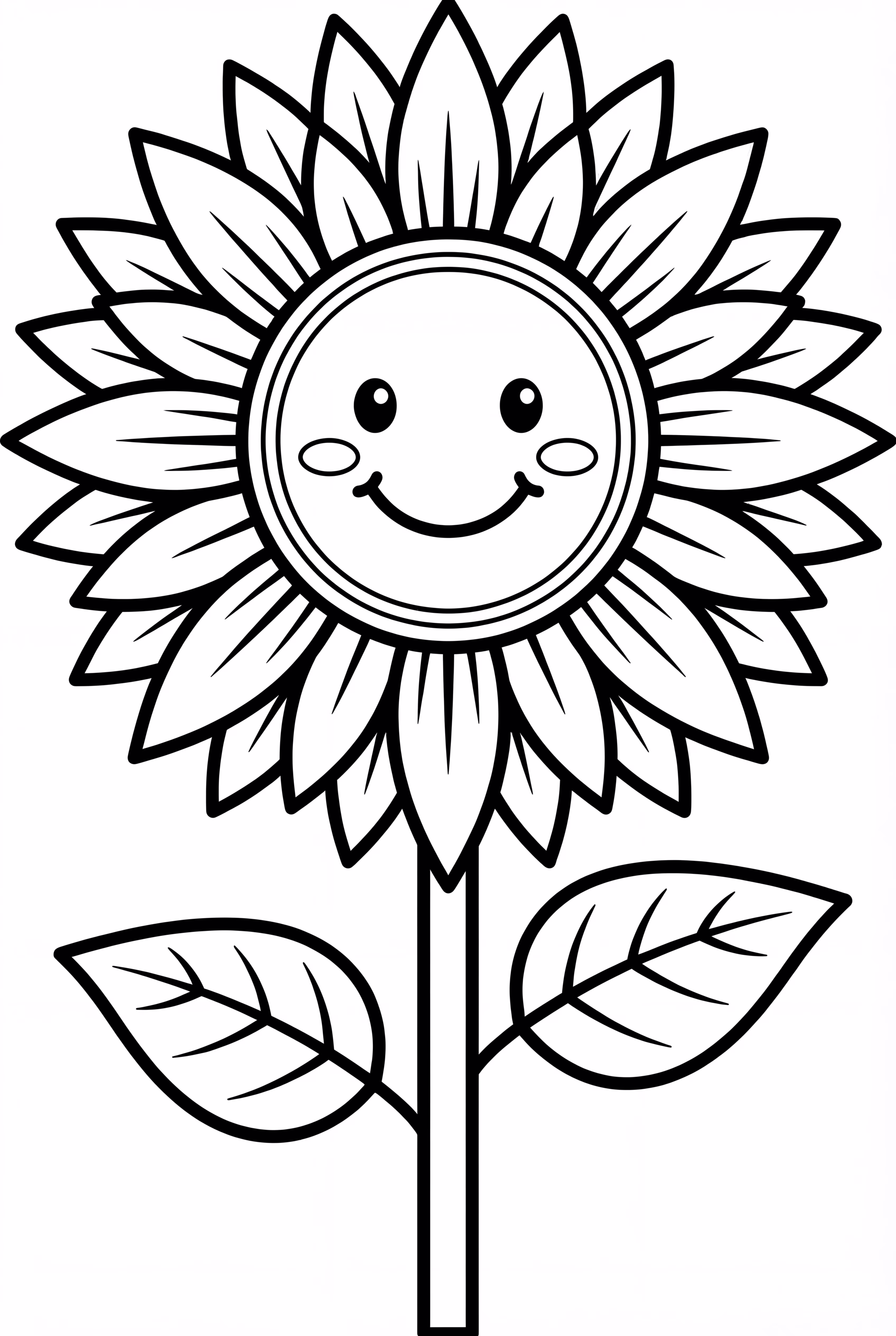 Large sunflower in the sun