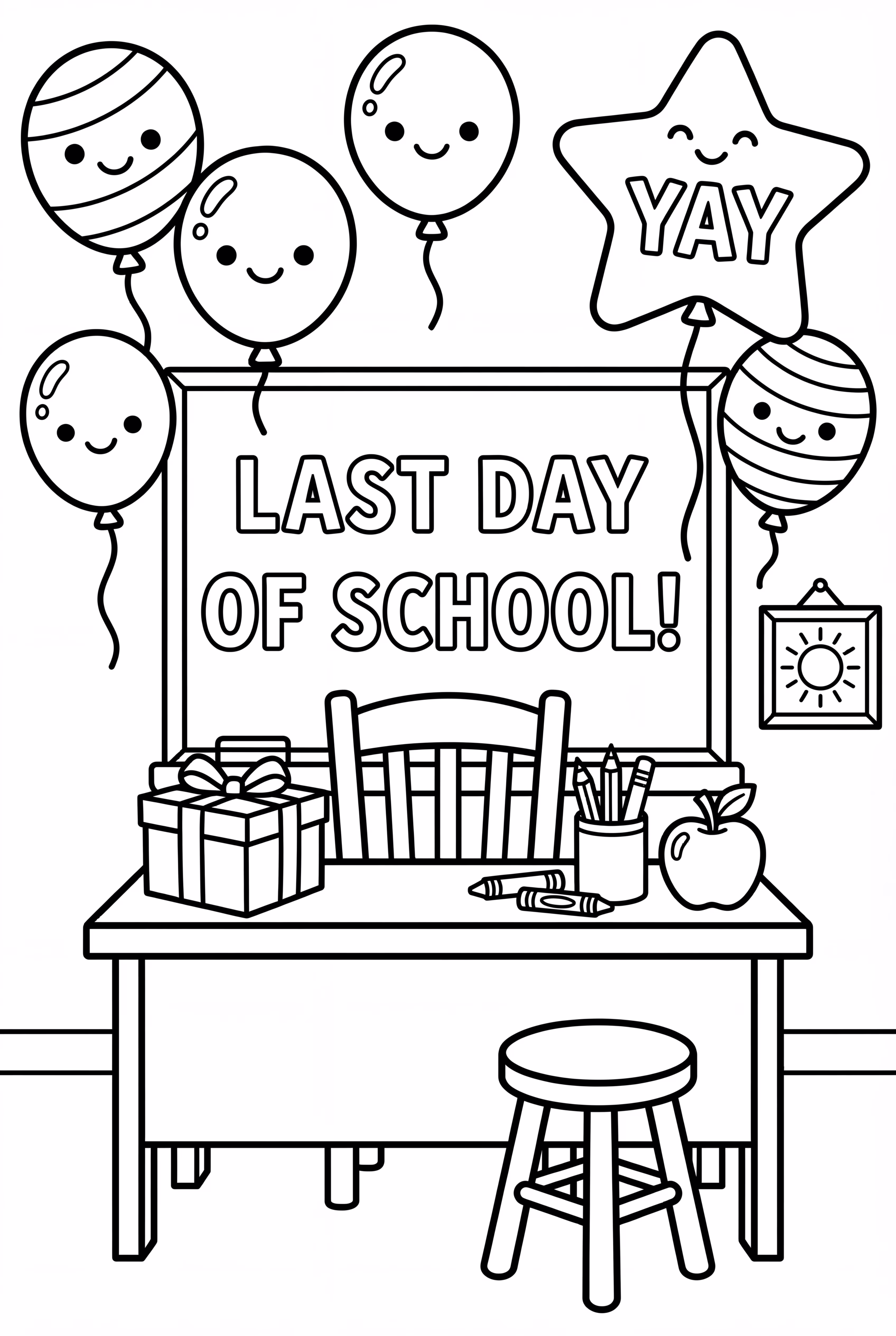 Last Day Of School Balloon Decorations