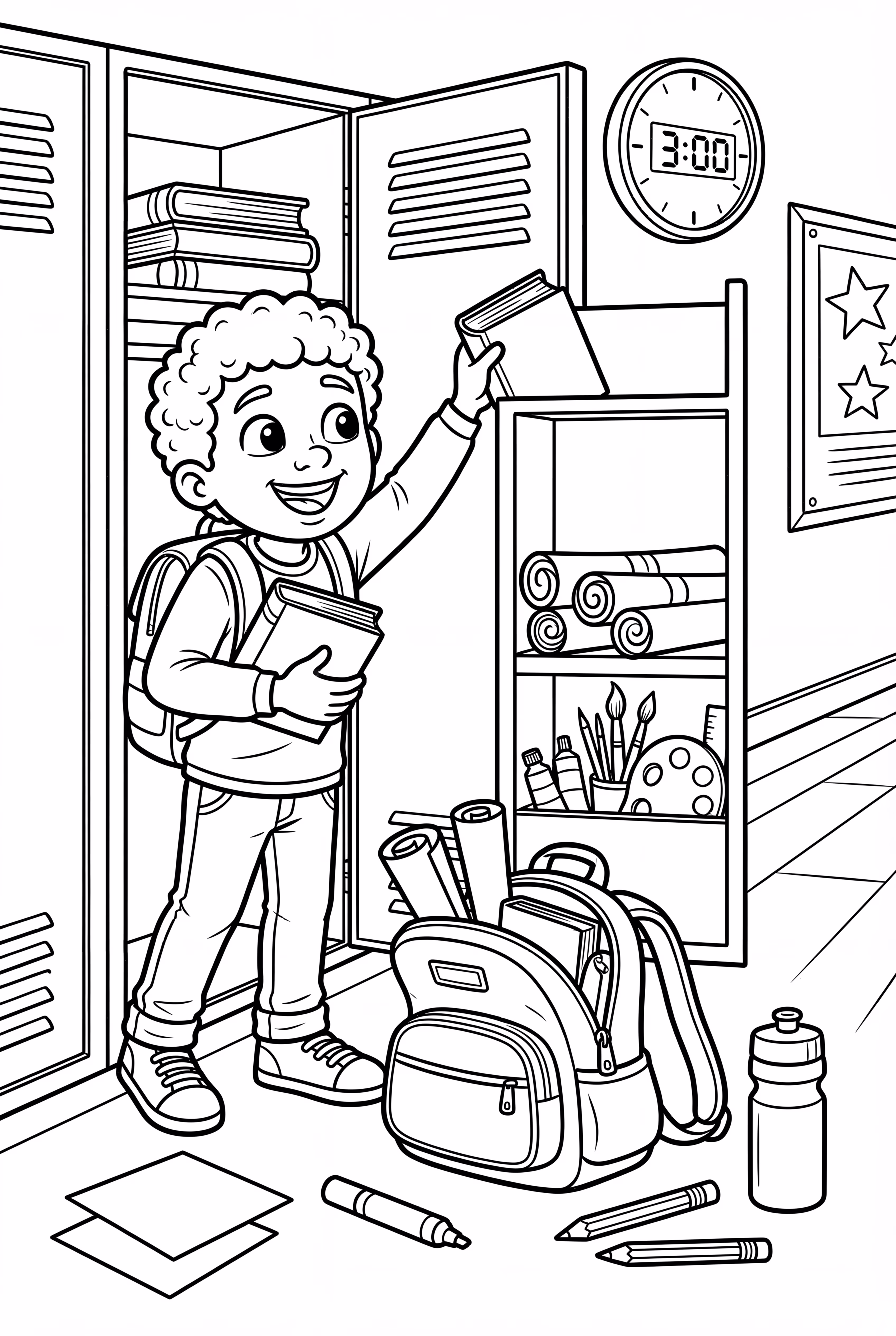 学校最后一天清理储物柜