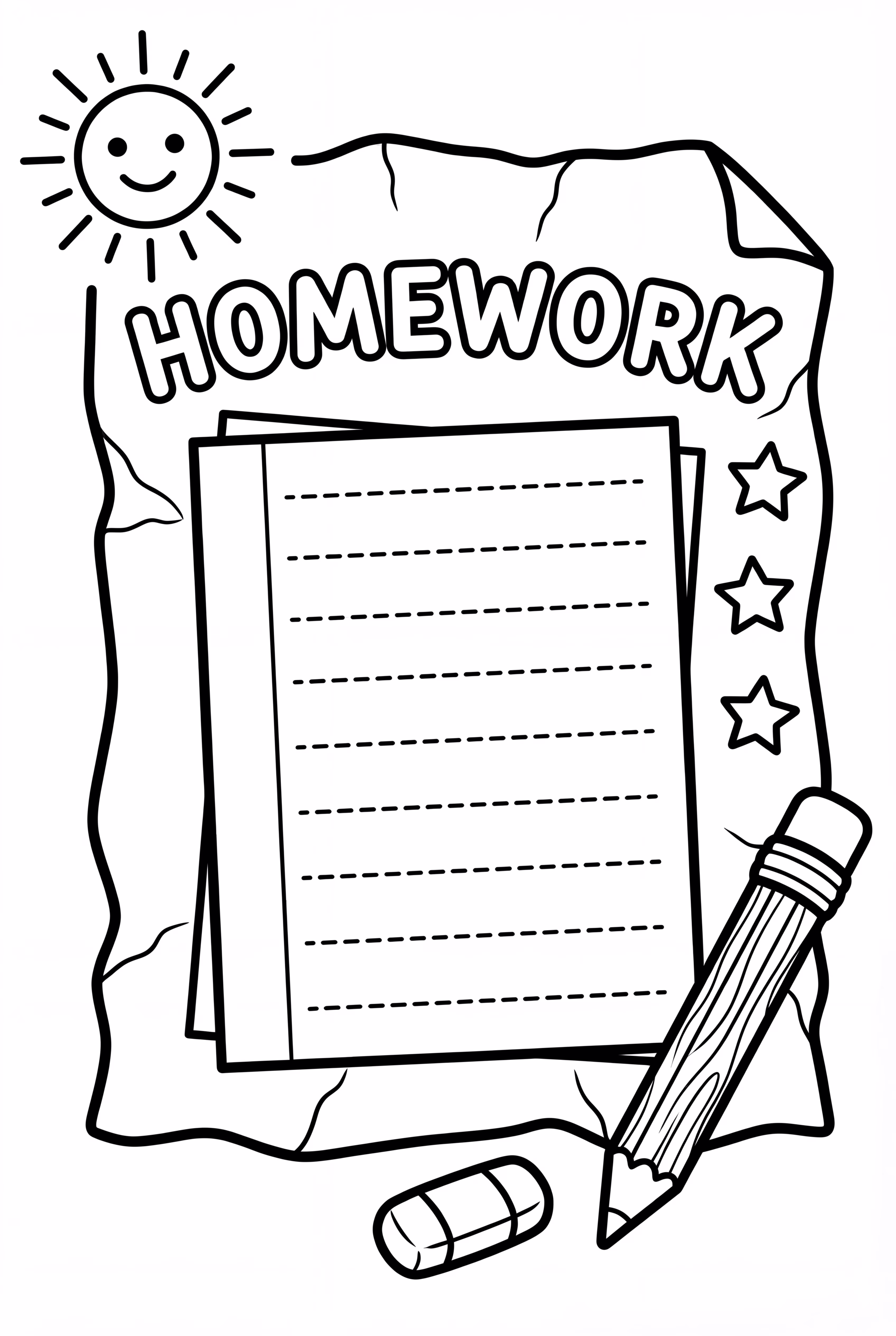 Last Day Of School Crumpled Homework Paper