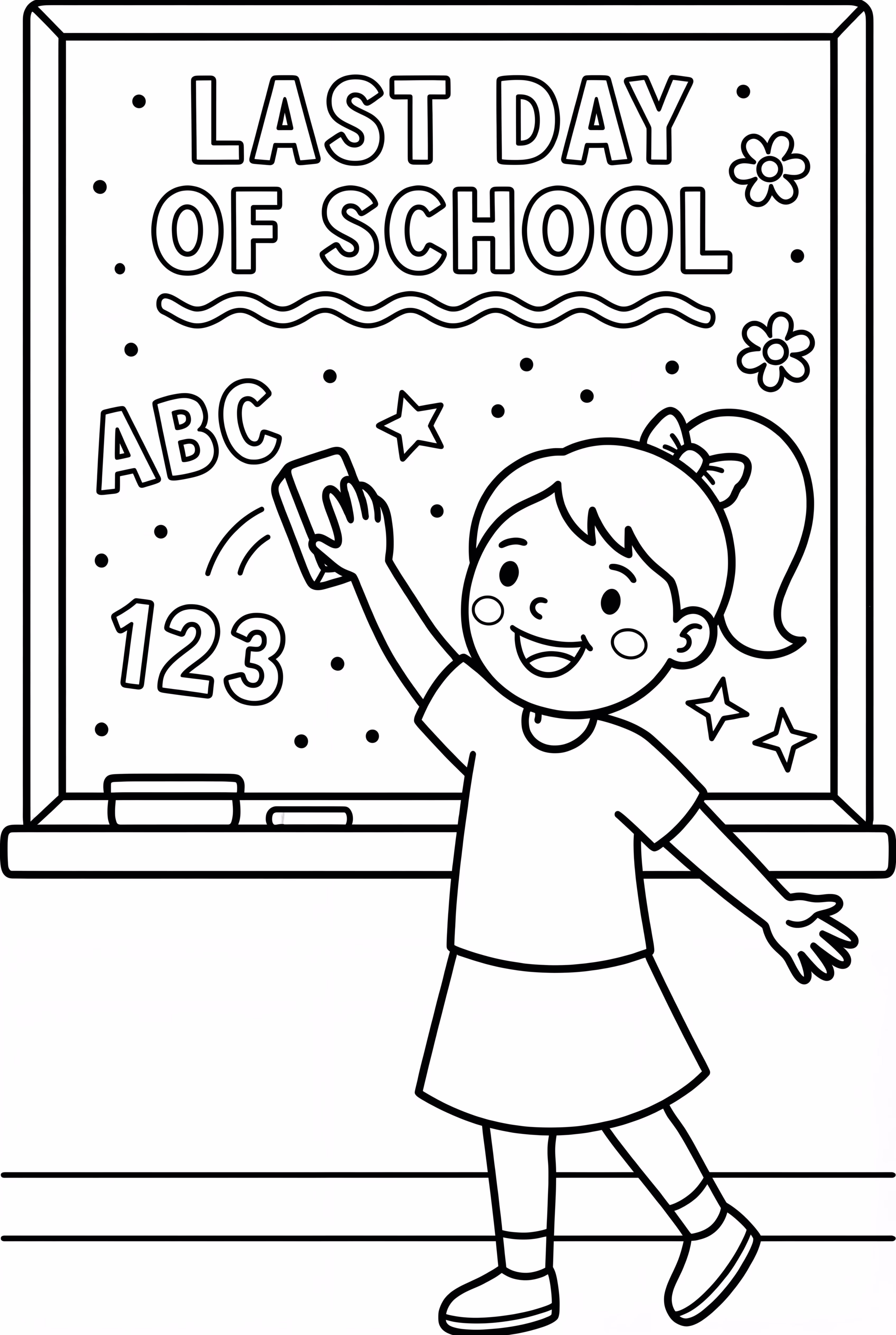 Last Day Of School Erasing Chalkboard