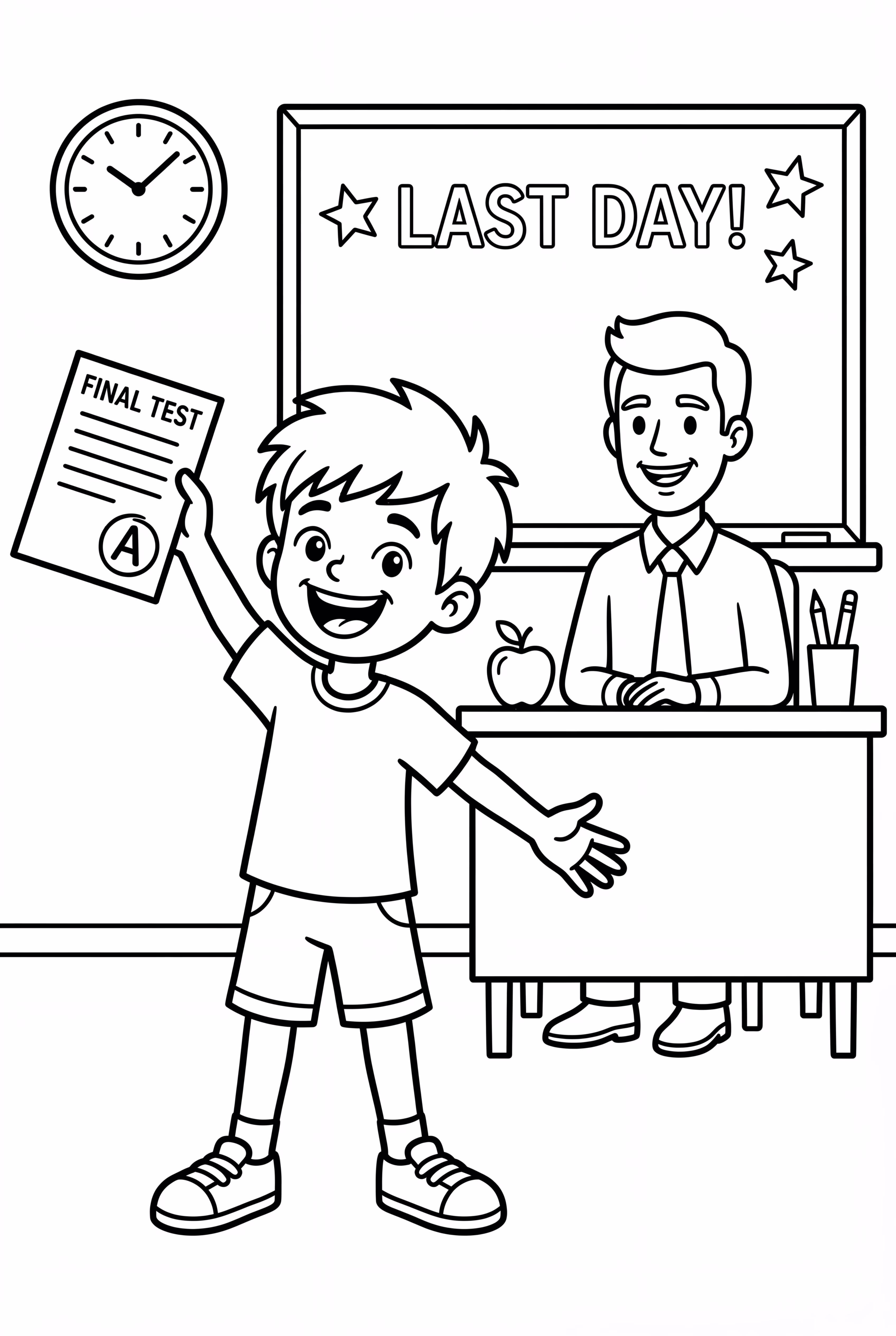 Last Day Of School Handing In Final Test