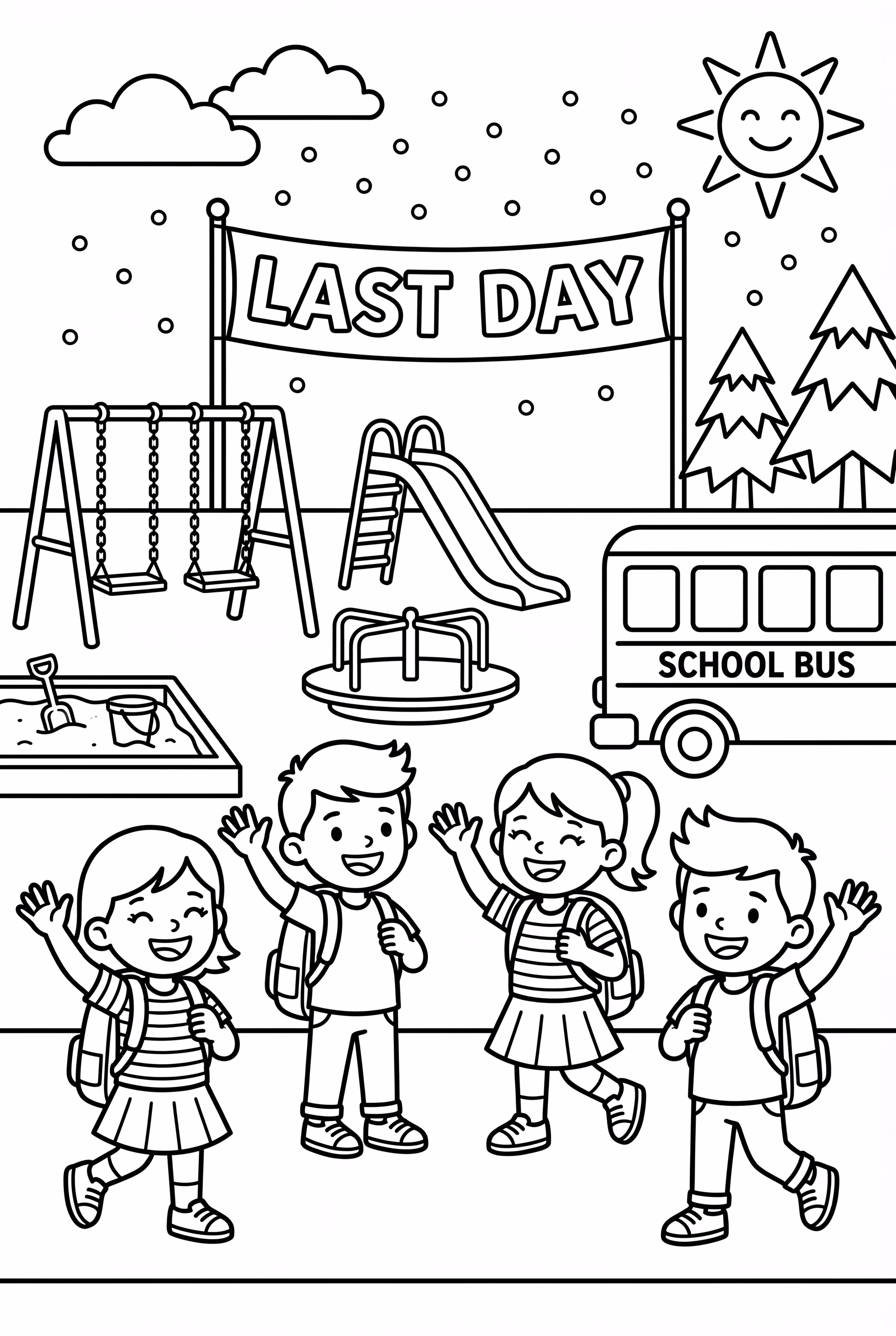 Último Dia da Escola Despedida no Pátio