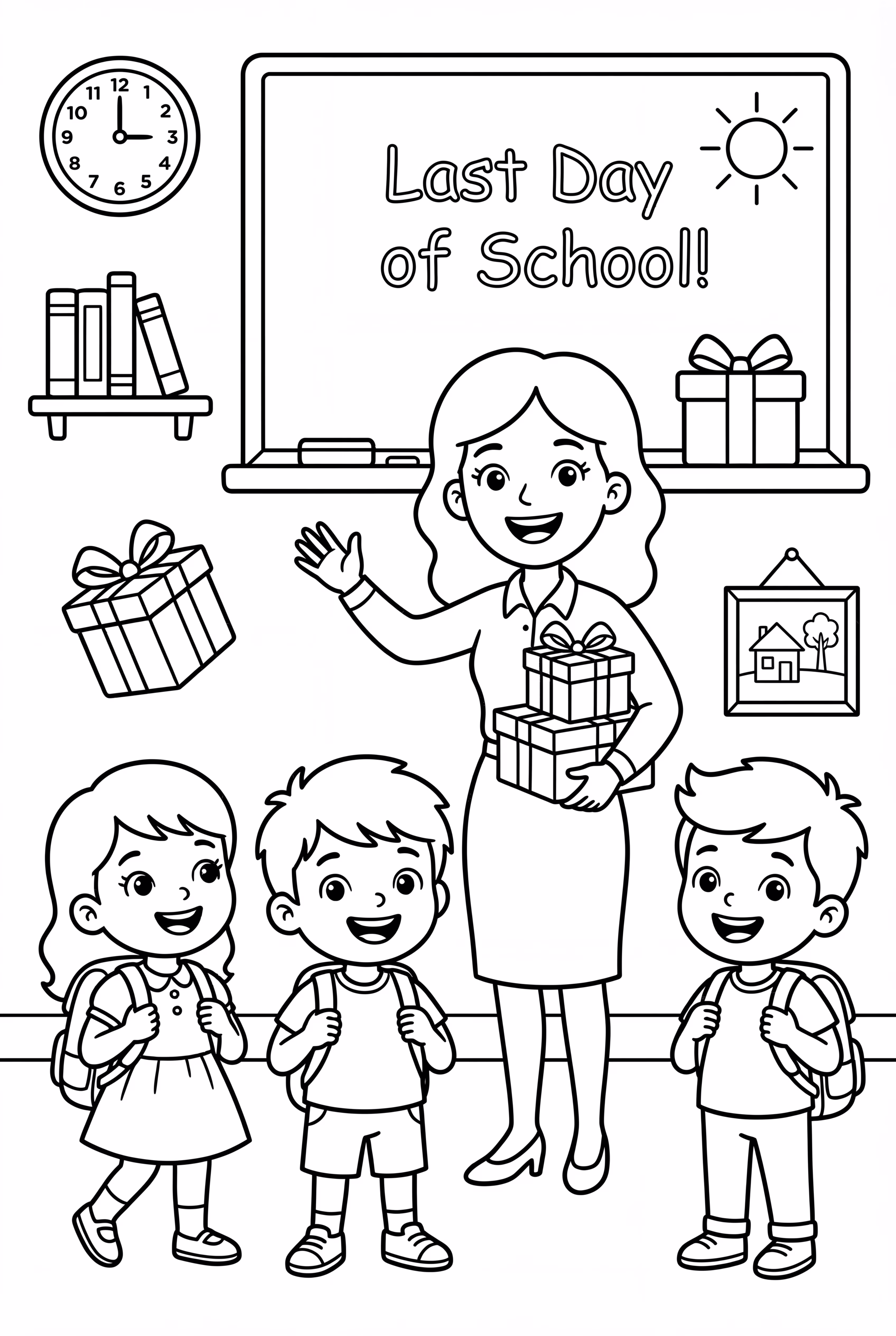 学校最后一天 教师赠送礼物