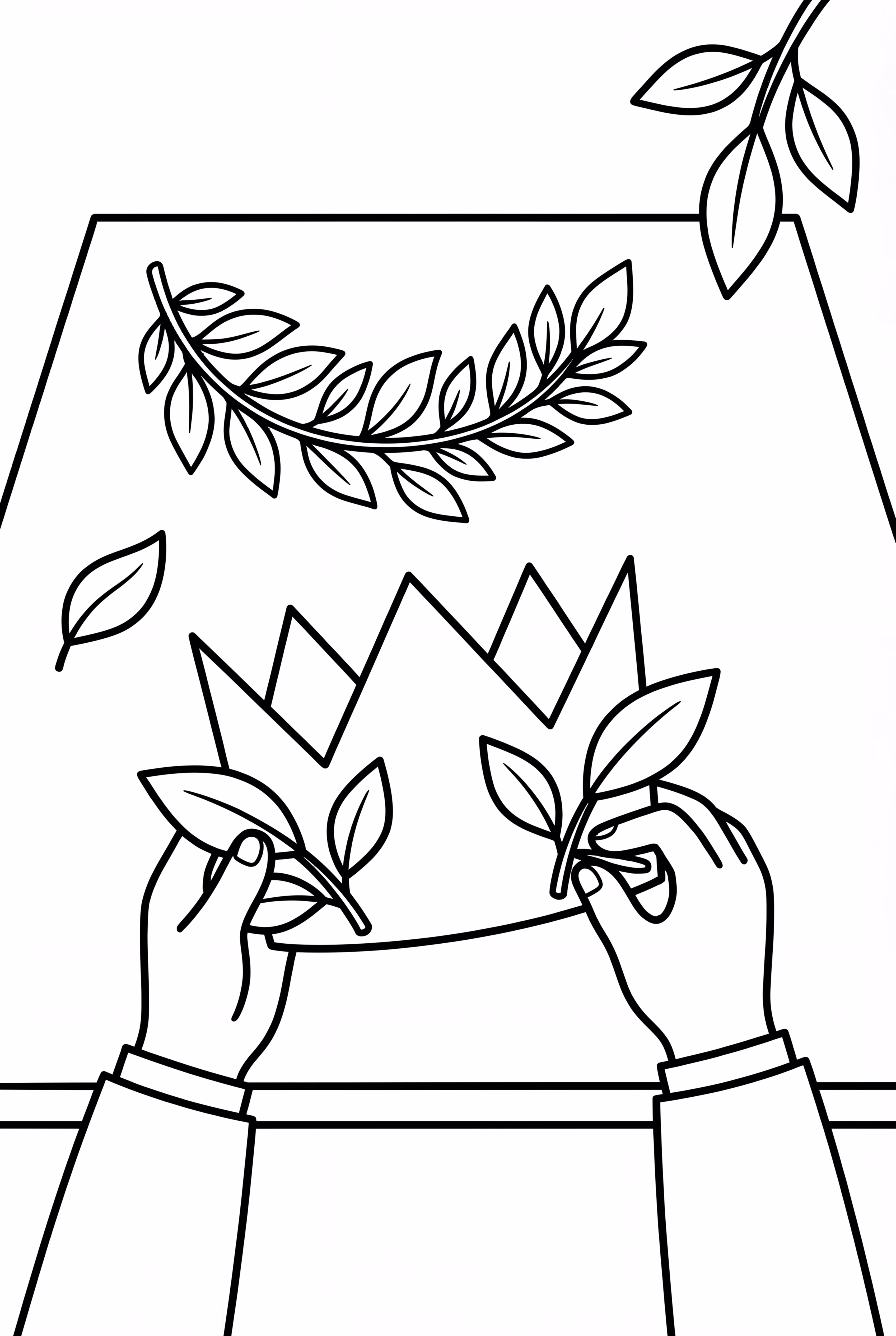 Leaf Crown Making Scene