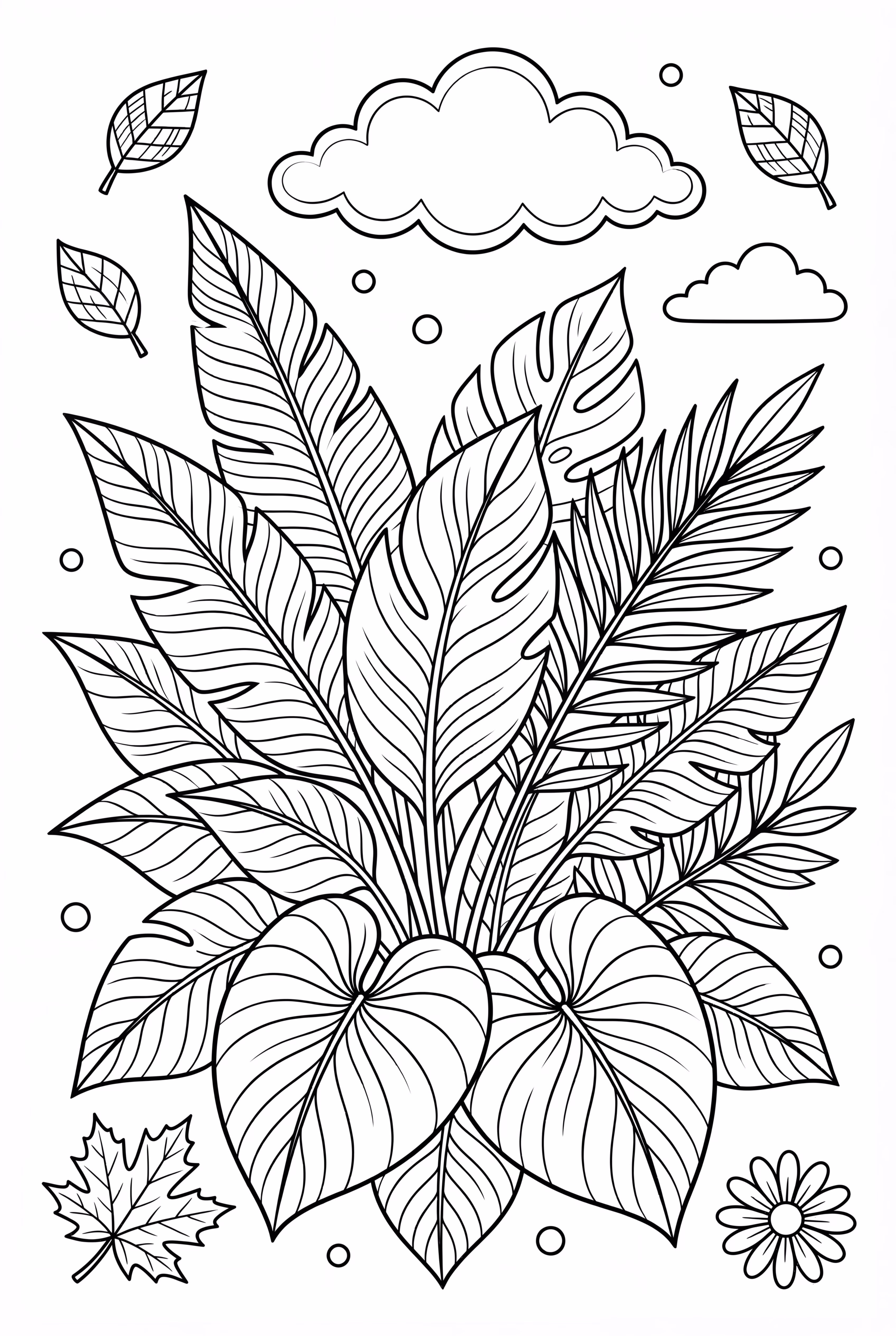 Leaf Stamps on Craft Paper-2