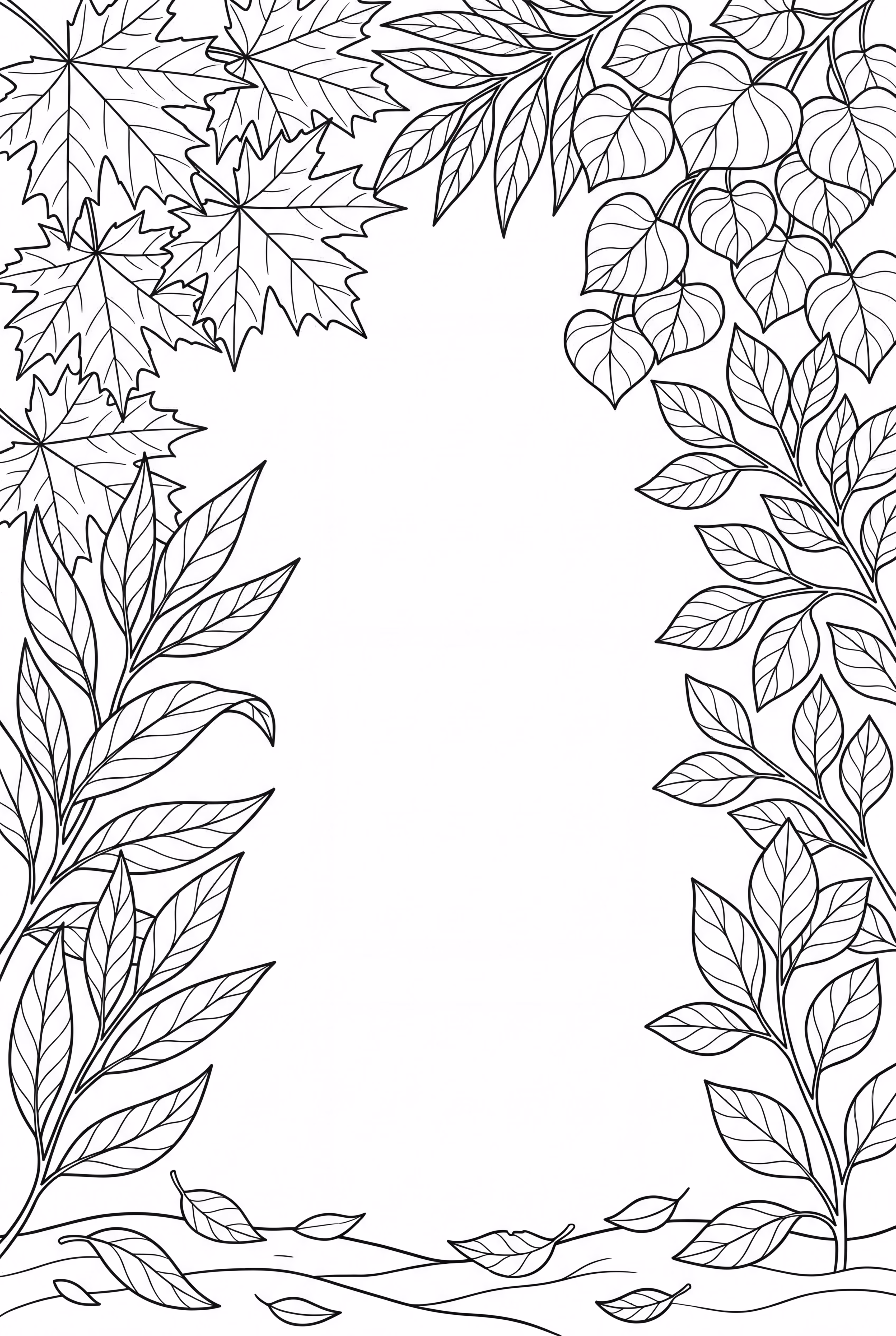 枫叶和三叶草的叶框