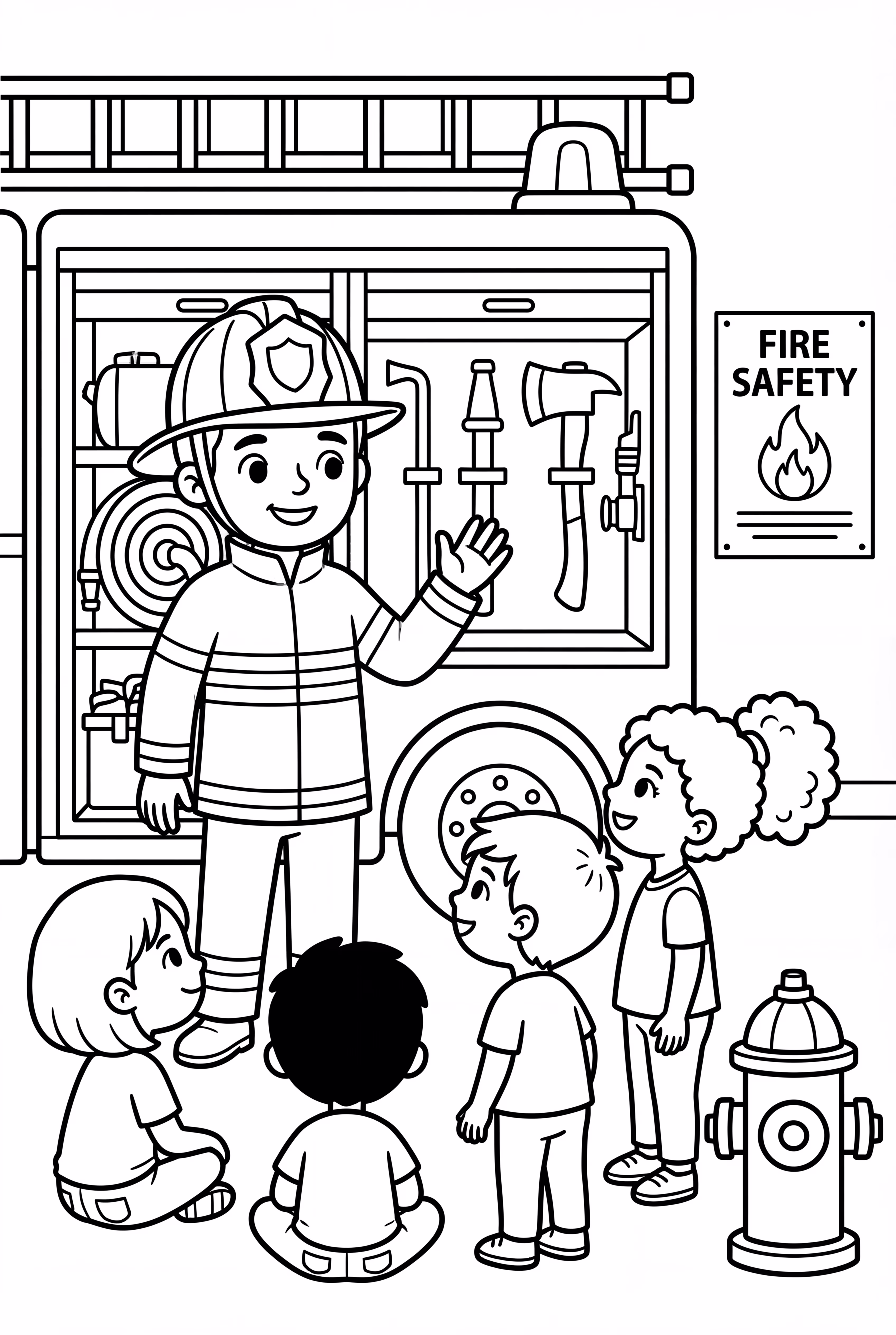 Learning Fire Safety From A Firefighter