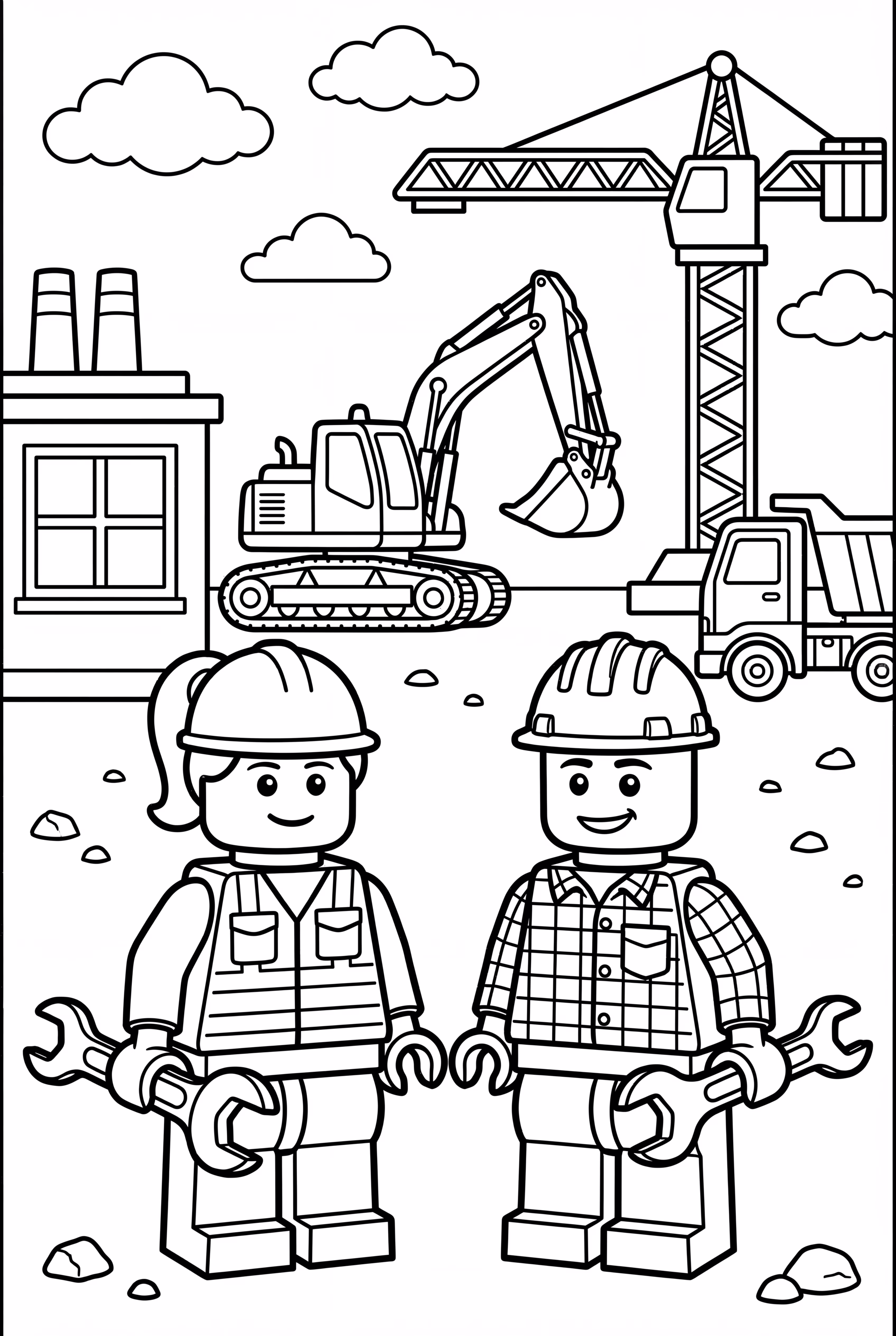 Lego Duplo Construction Site with Vehicles