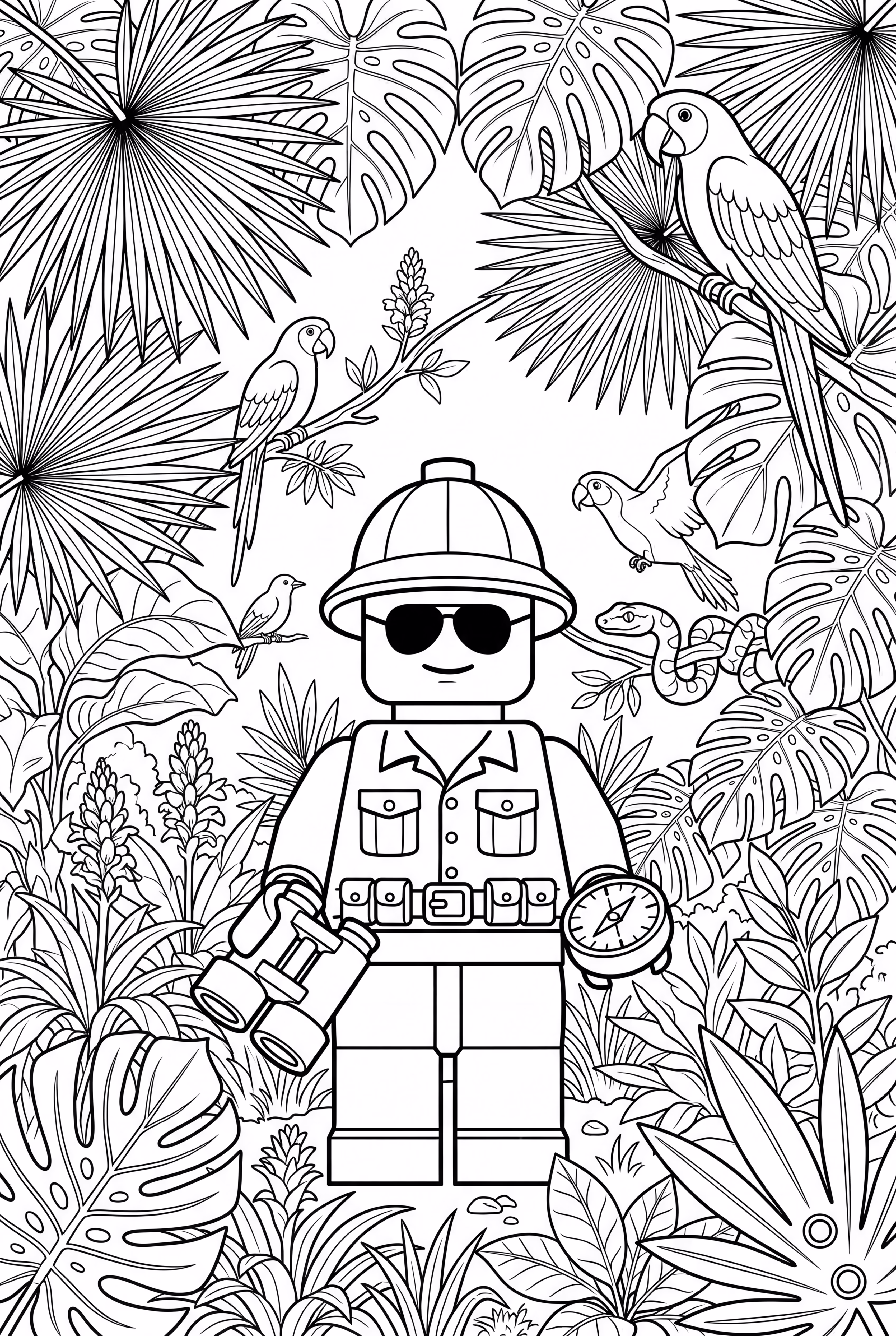 乐高小人探险丛林