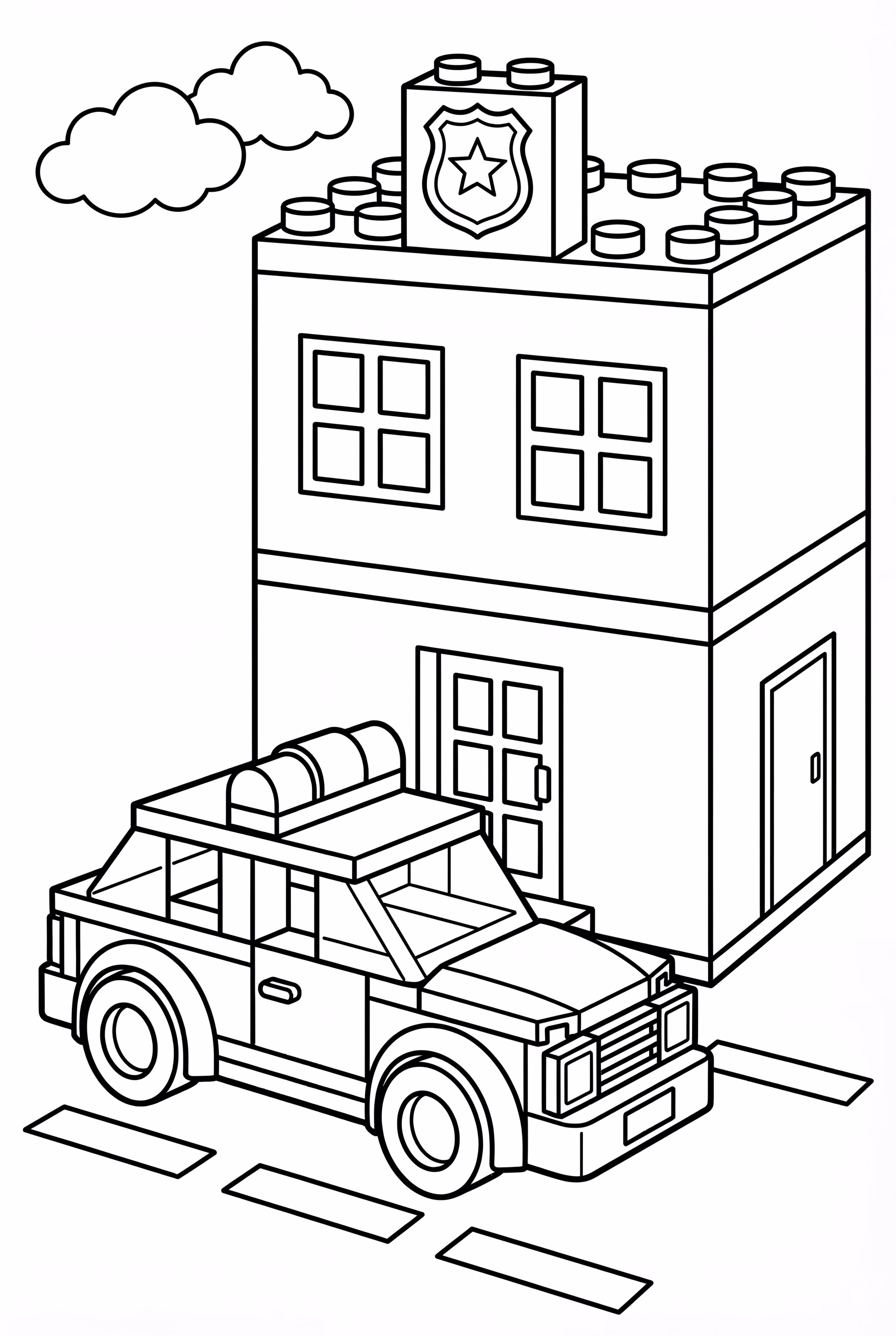 레고 경찰서와 순찰차