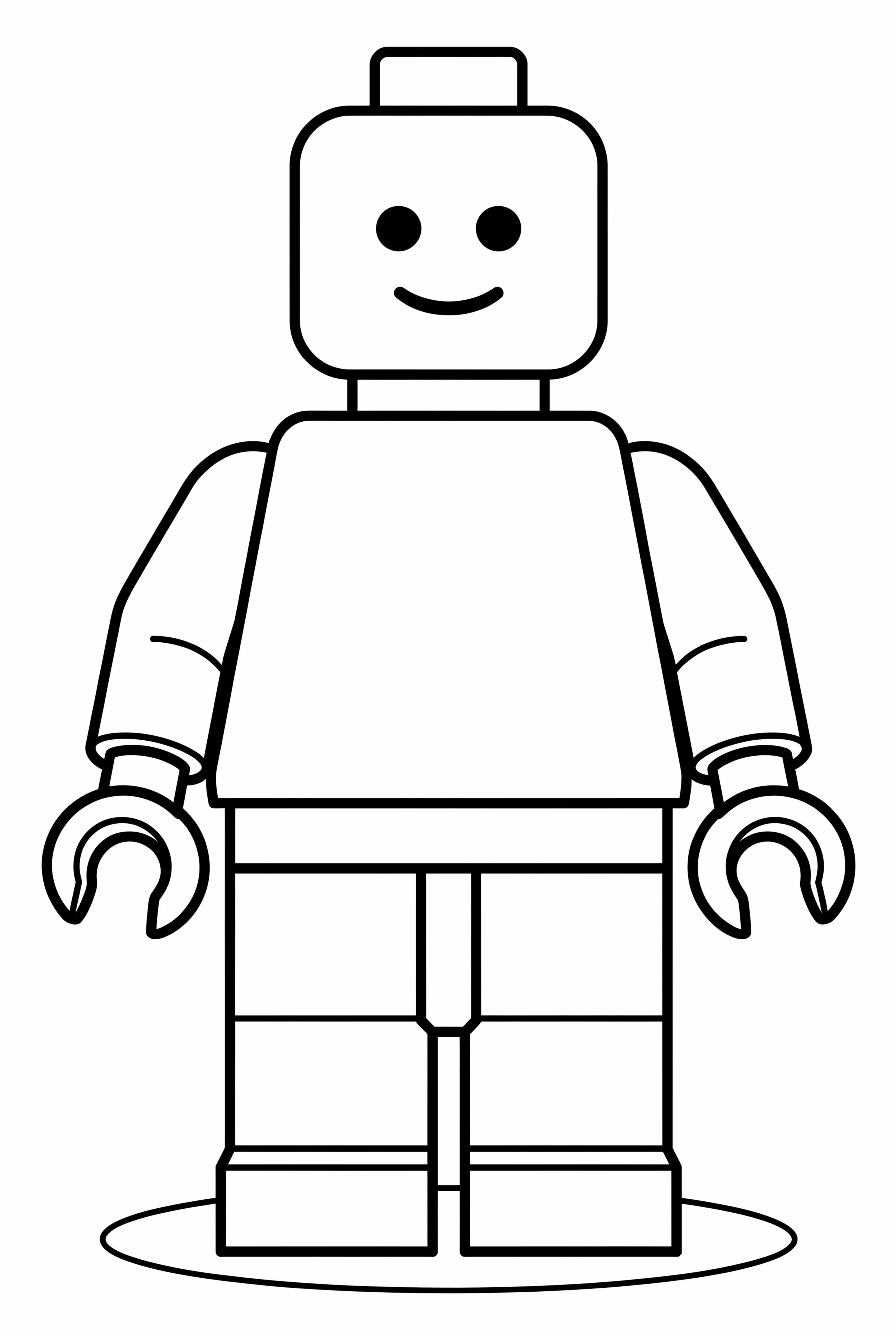 Lego robot during the assembly process