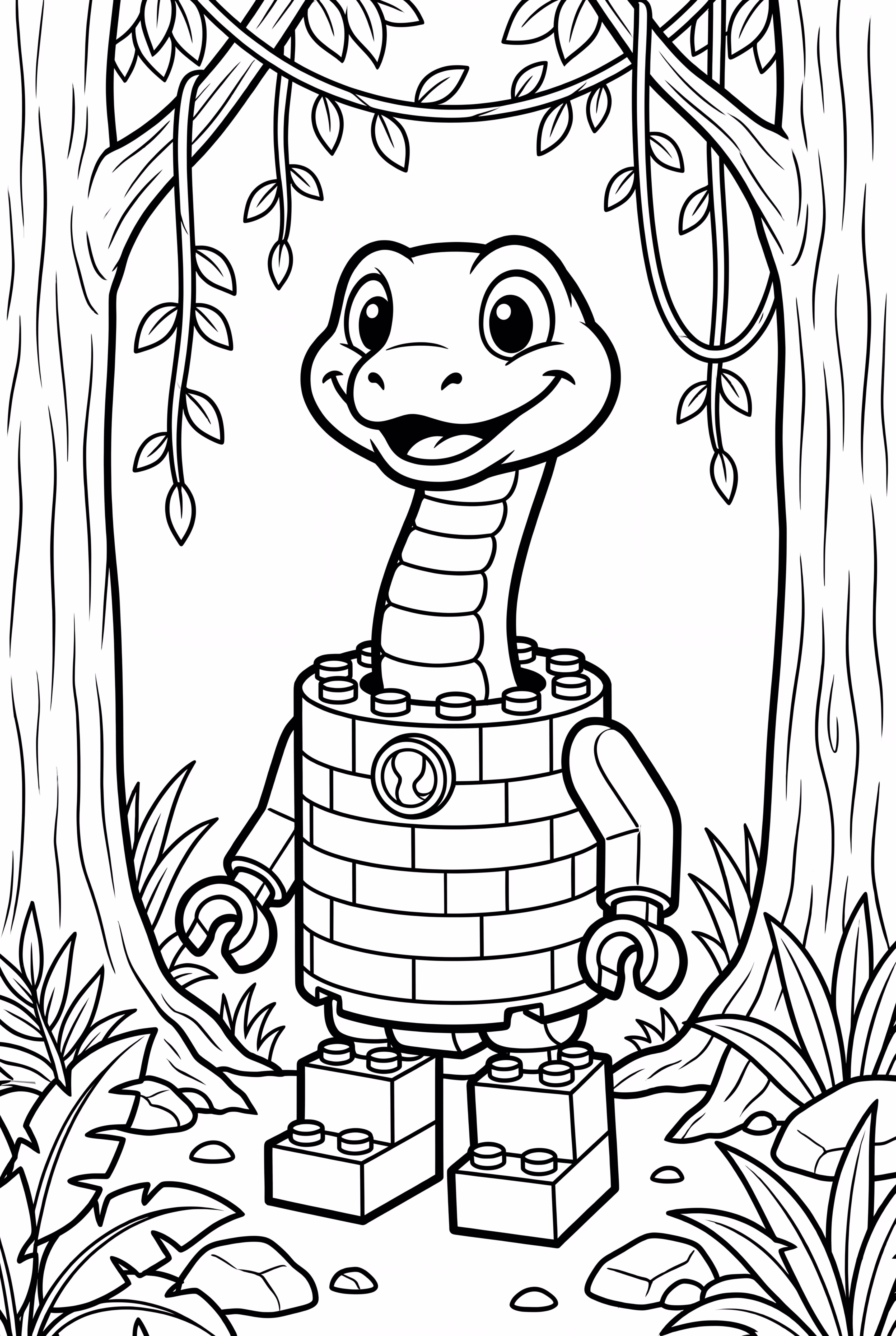 Lego Snake Guarding Treasure