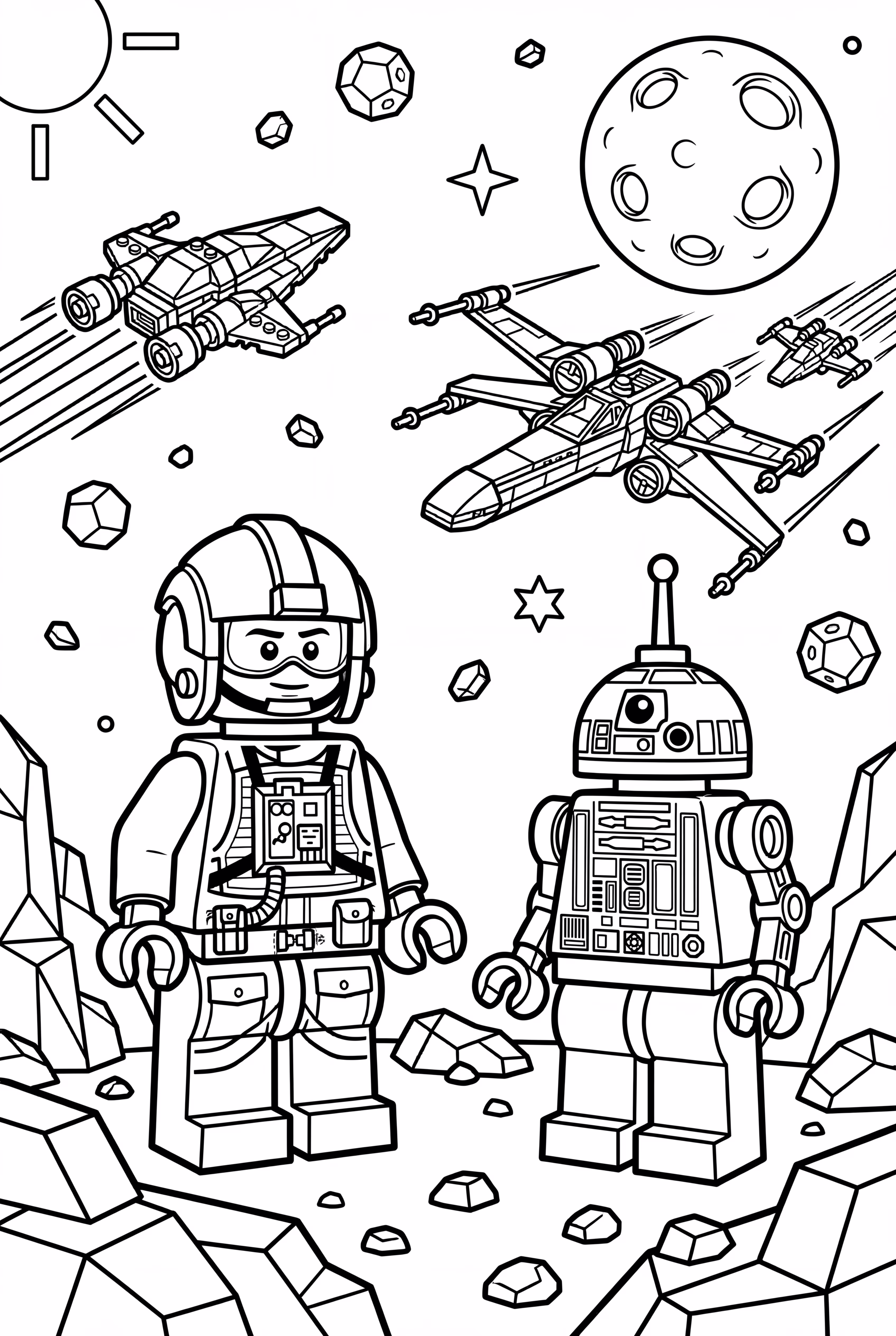 乐高星球大战飞船战斗场景