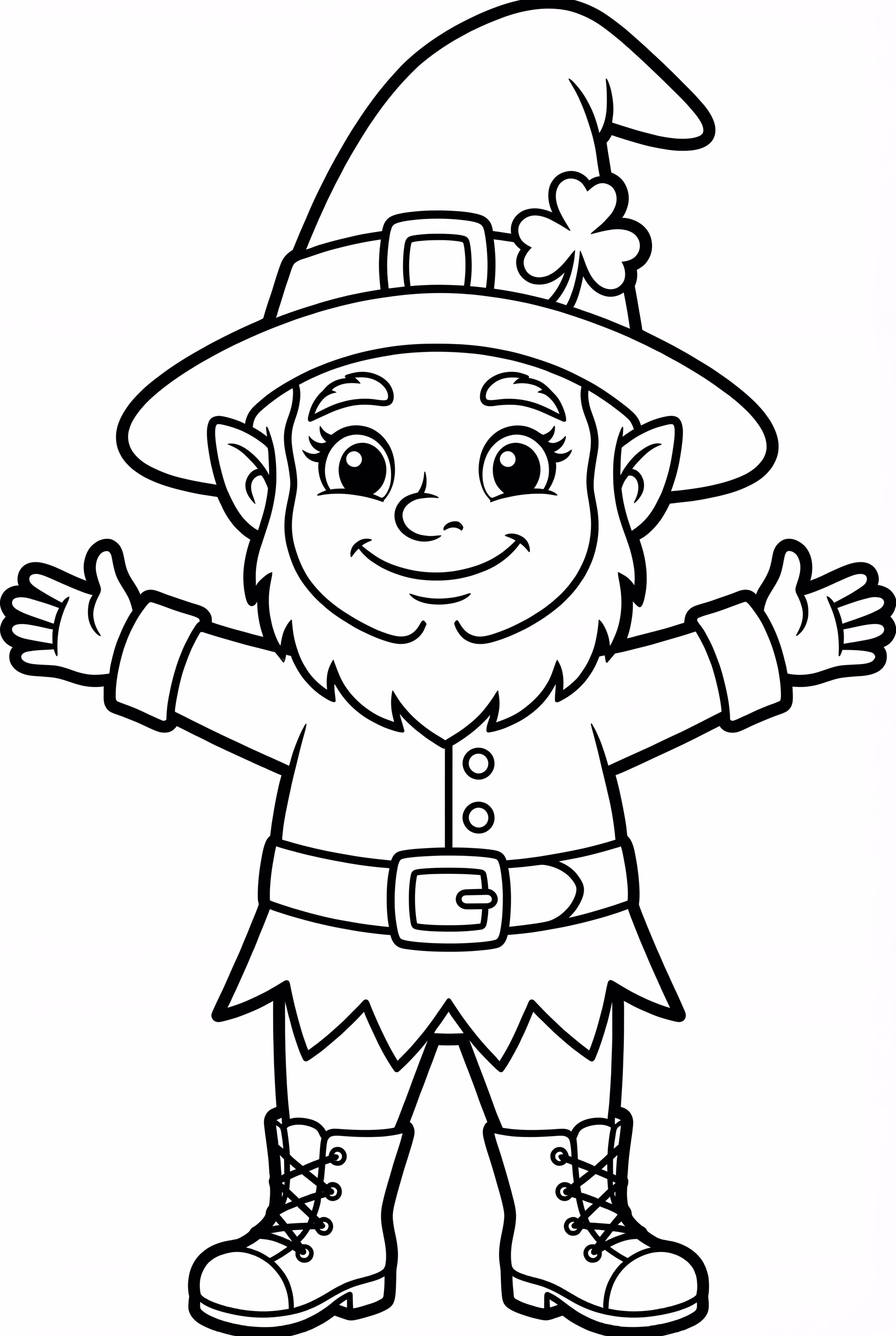 Leprechaun dancing on a rainbow