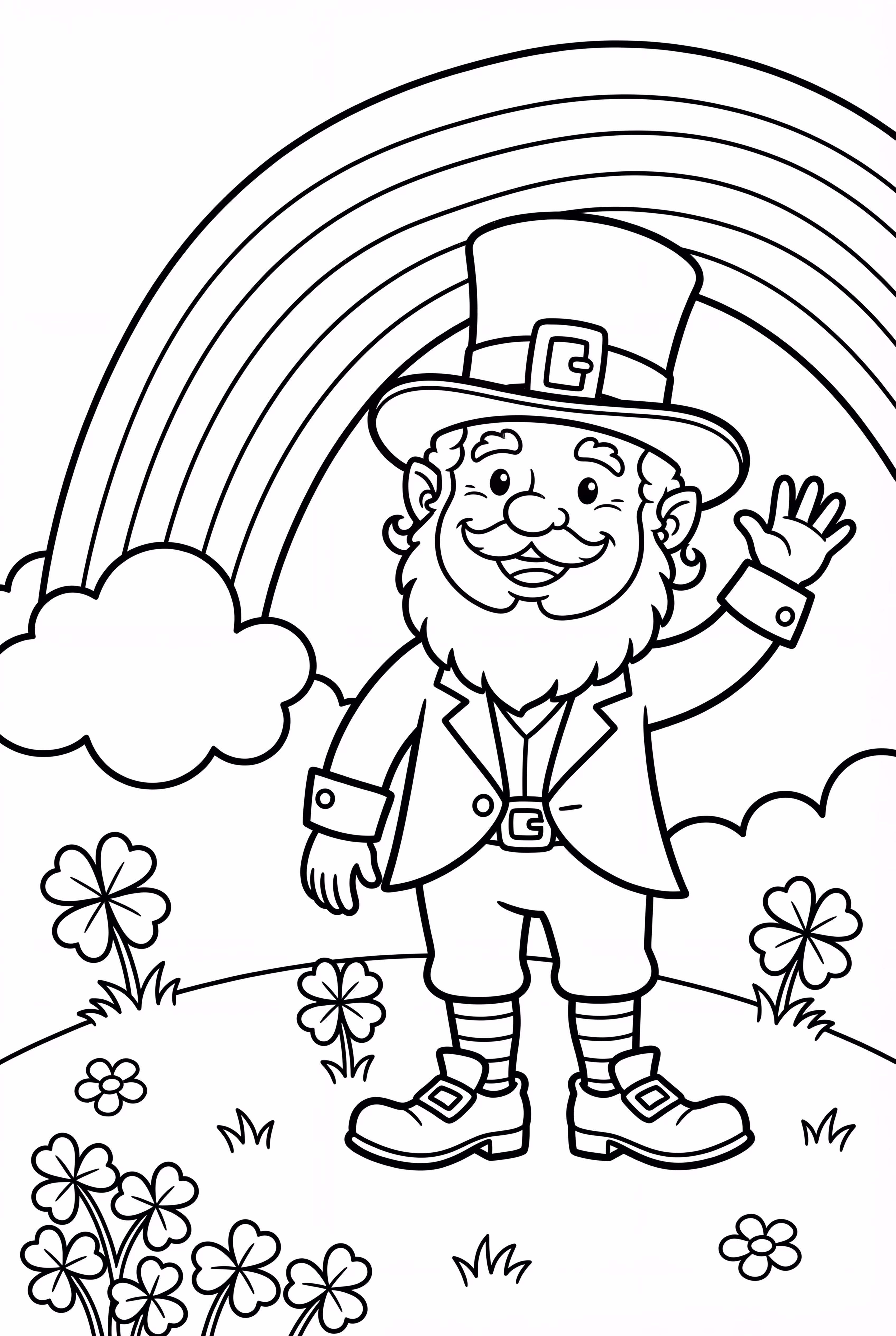 Duende encontrando un arcoíris escondido