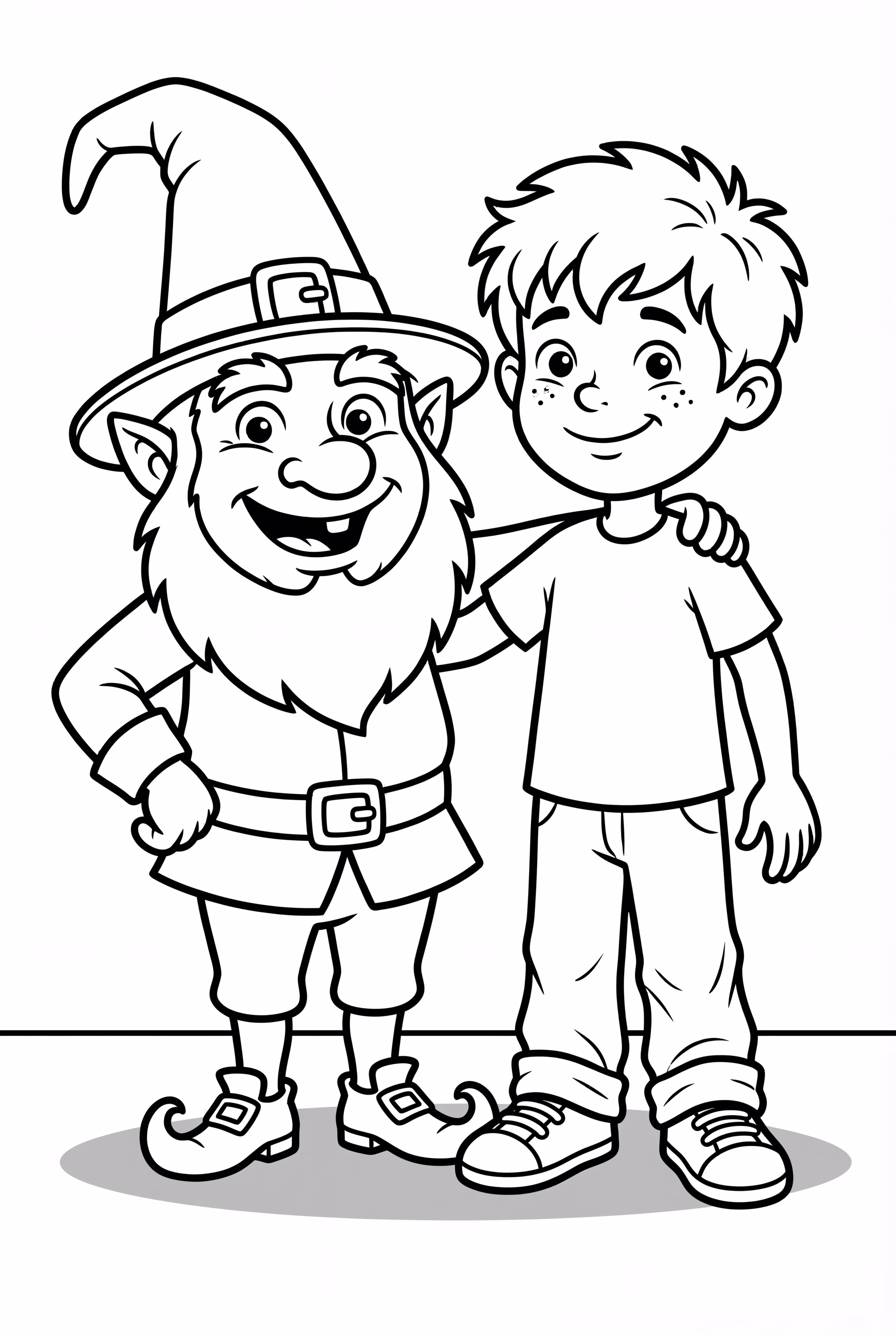 Leprechaun playing tricks on kids