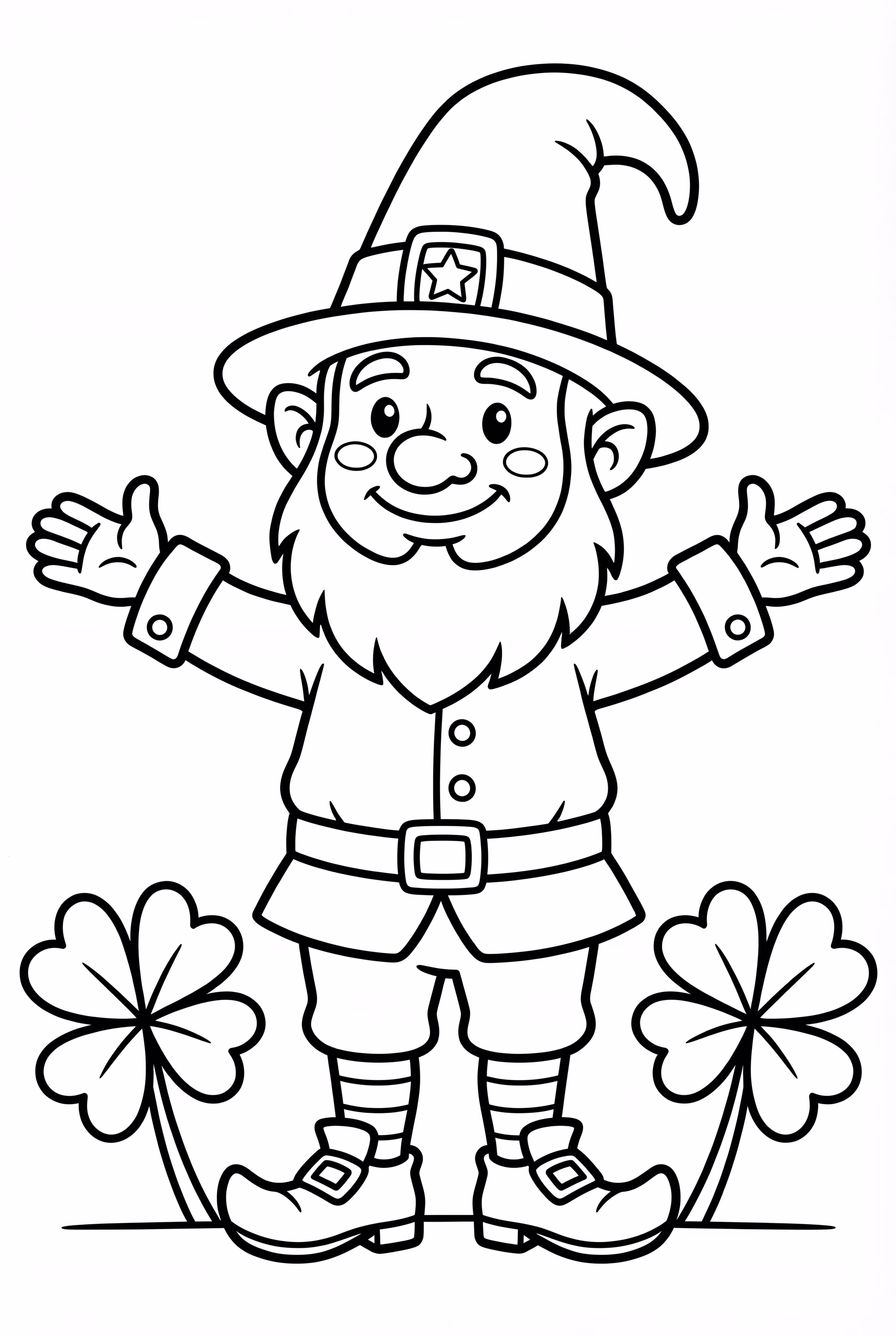 围绕着四叶草的精灵