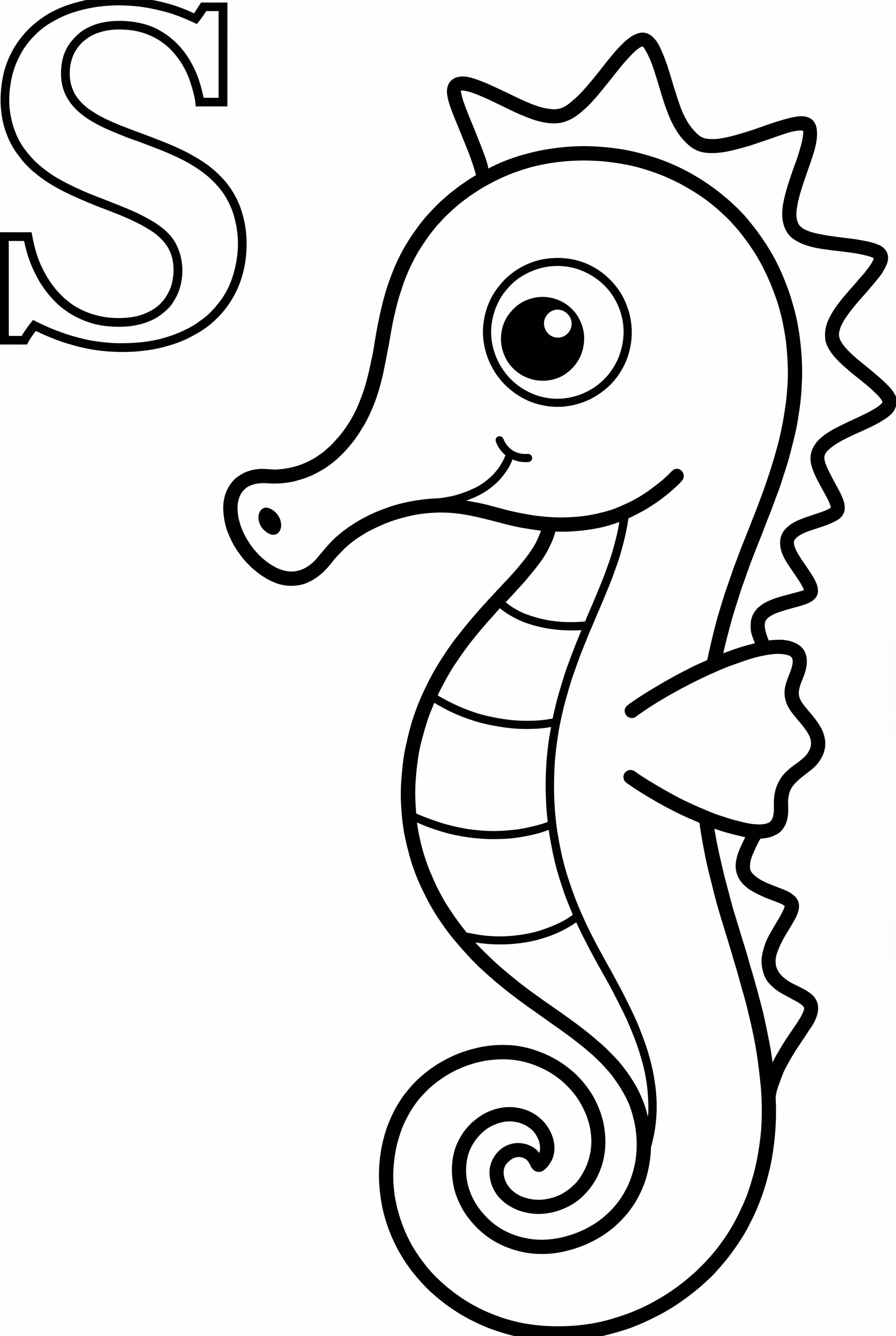 Letter S For Seahorse