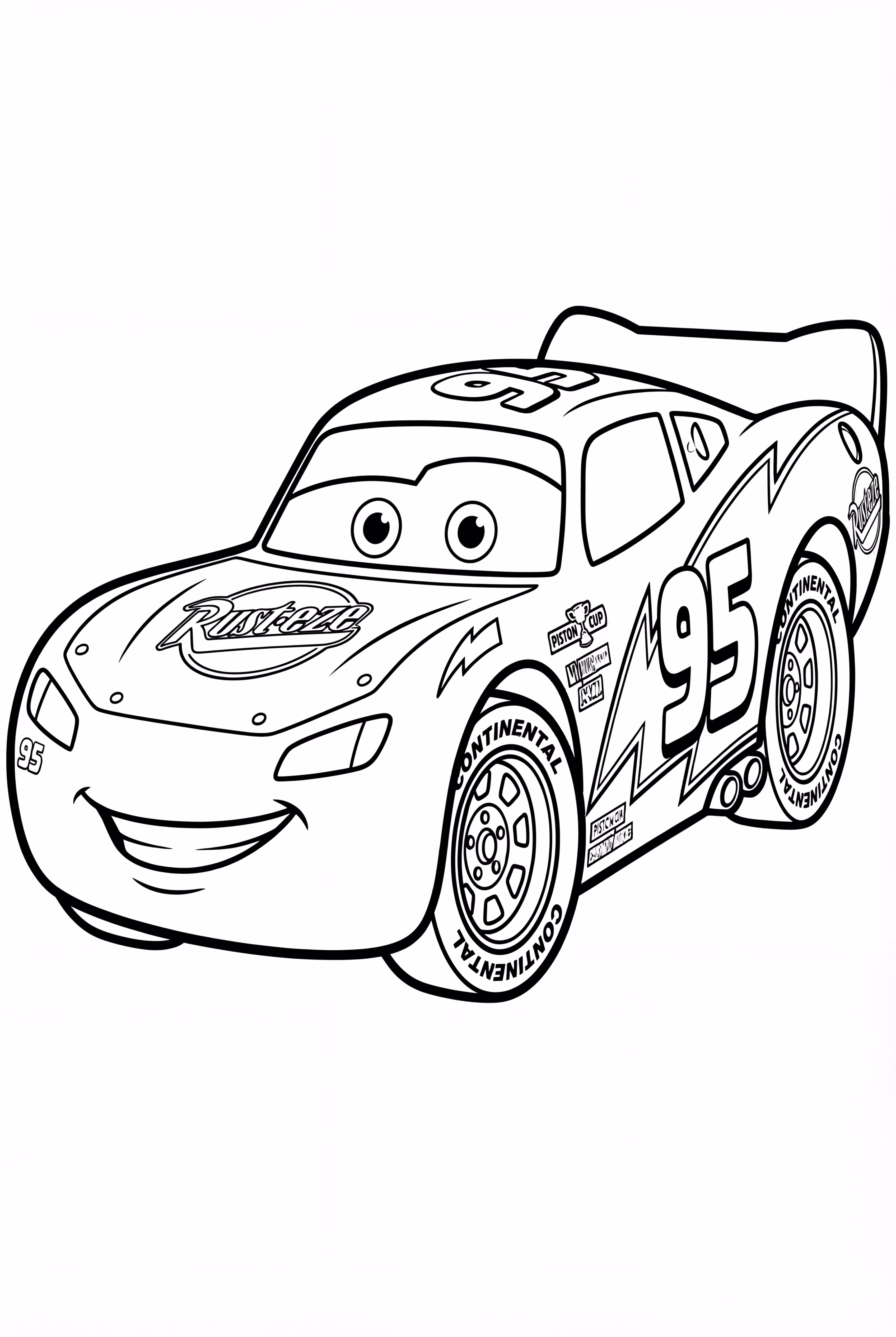 Lightning McQueen in a Classic Race Scene