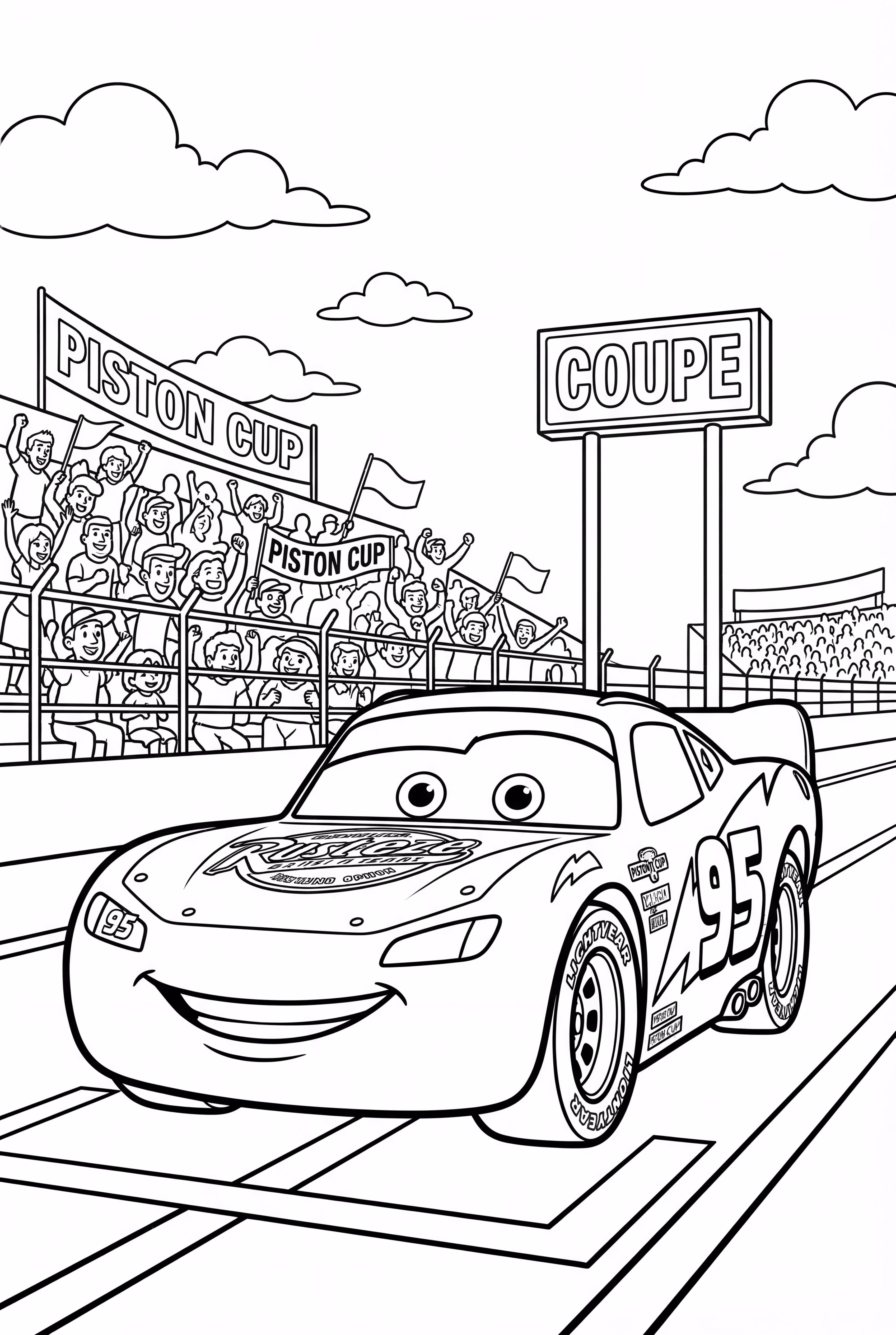 Lightning McQueen Meeting Fans at a Car Show