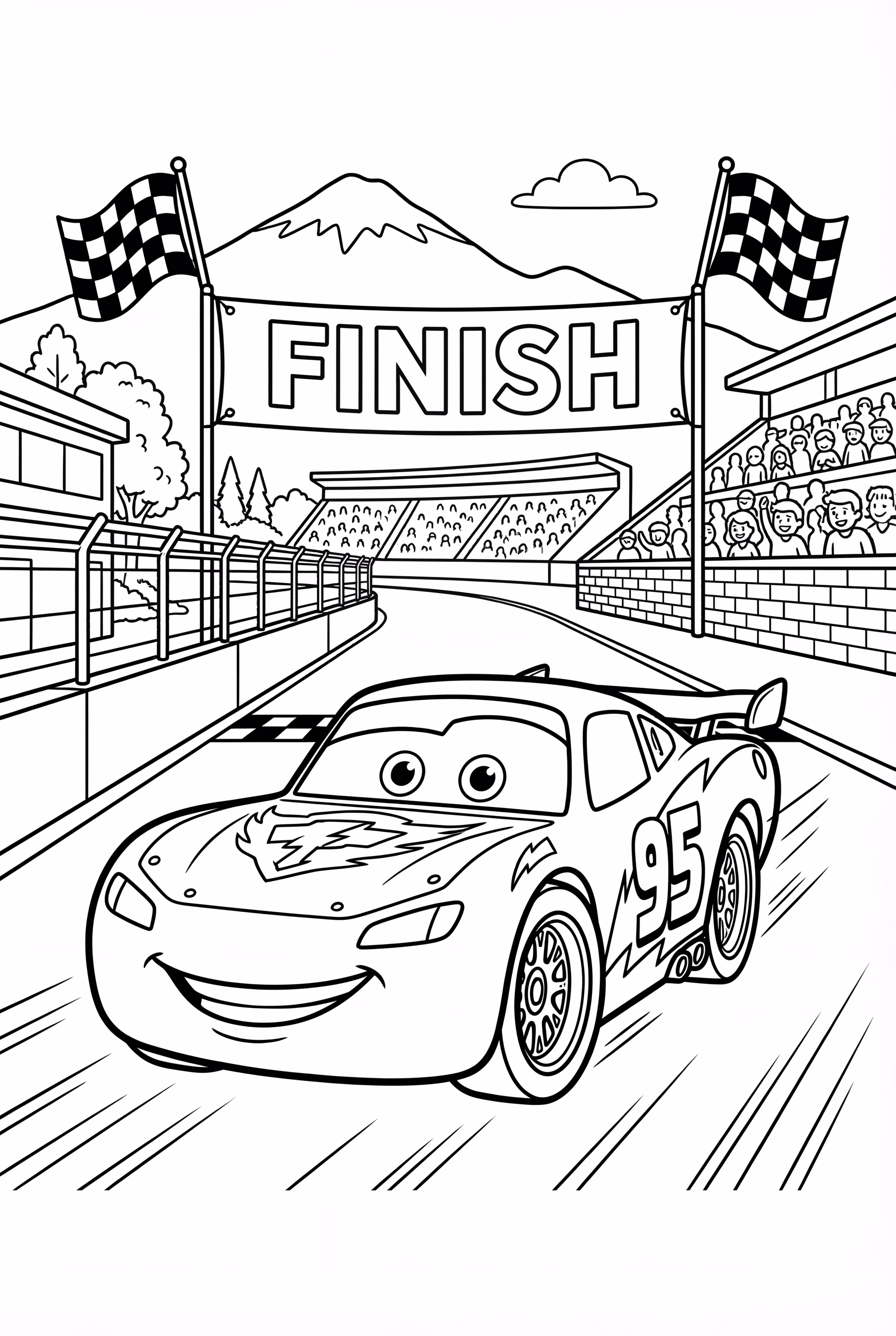 Lightning McQueen Winning the Piston Cup