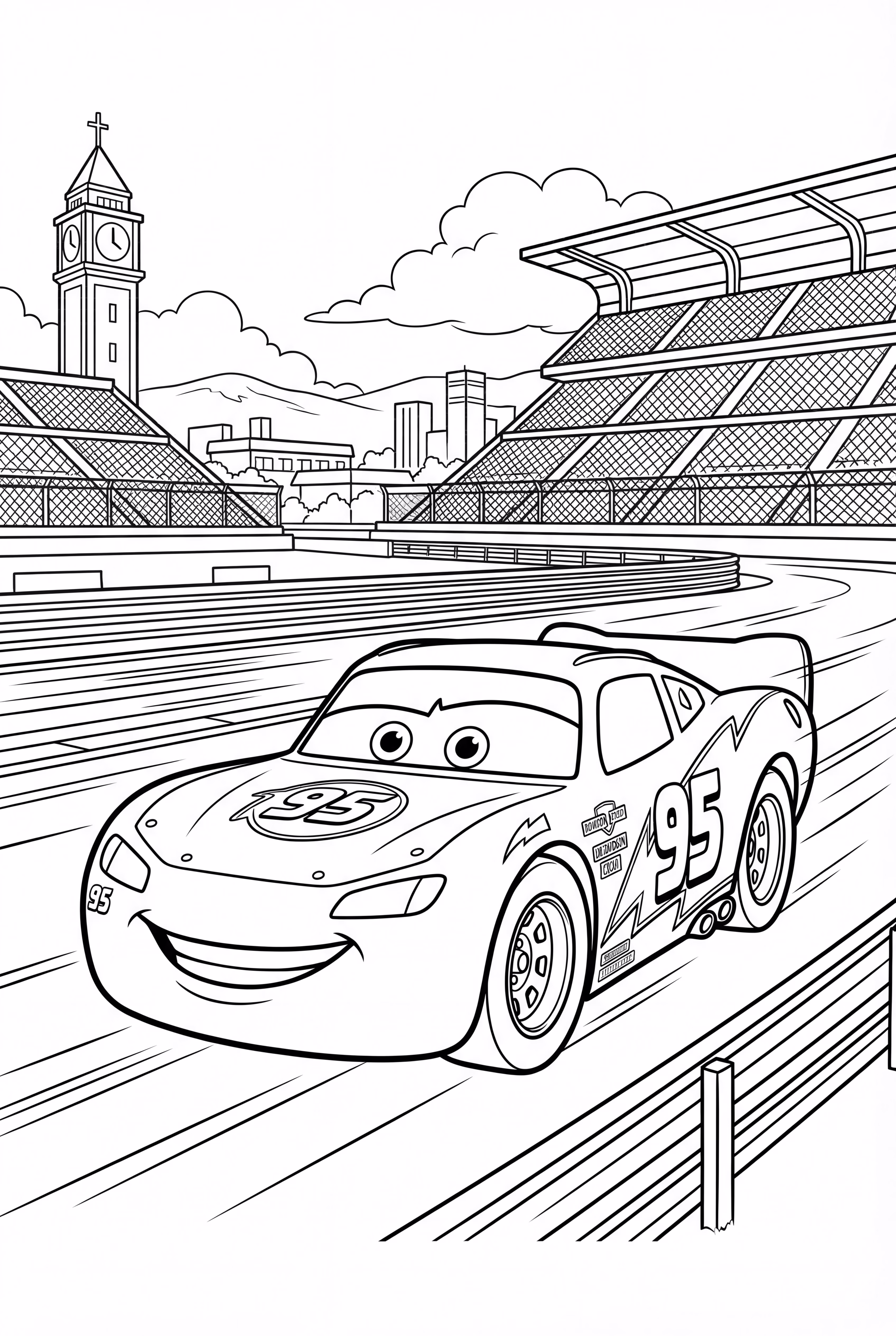 Lightning McQueen with Cruz Ramirez Training for a Race