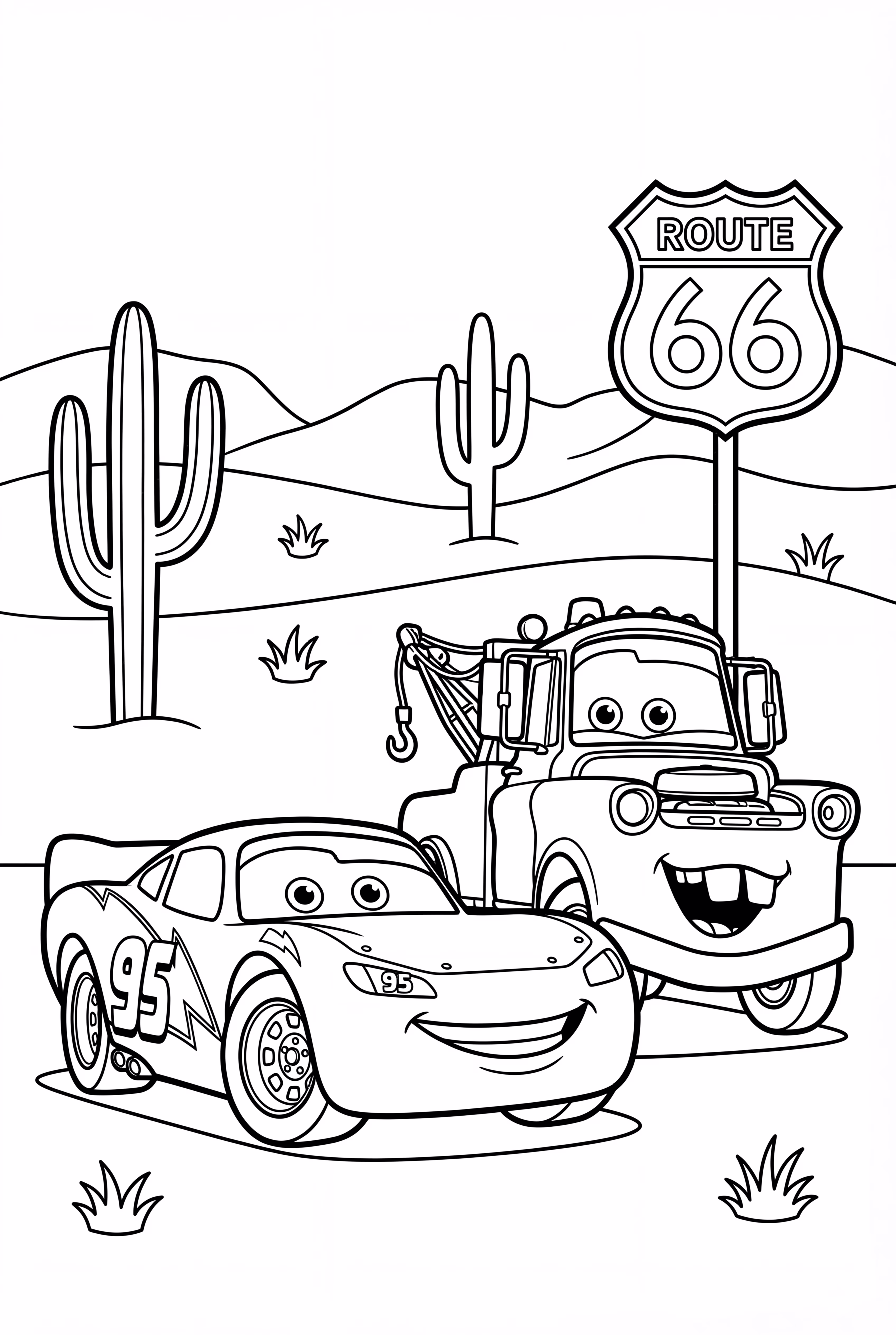 Lightning McQueen with Mater in Radiator Springs