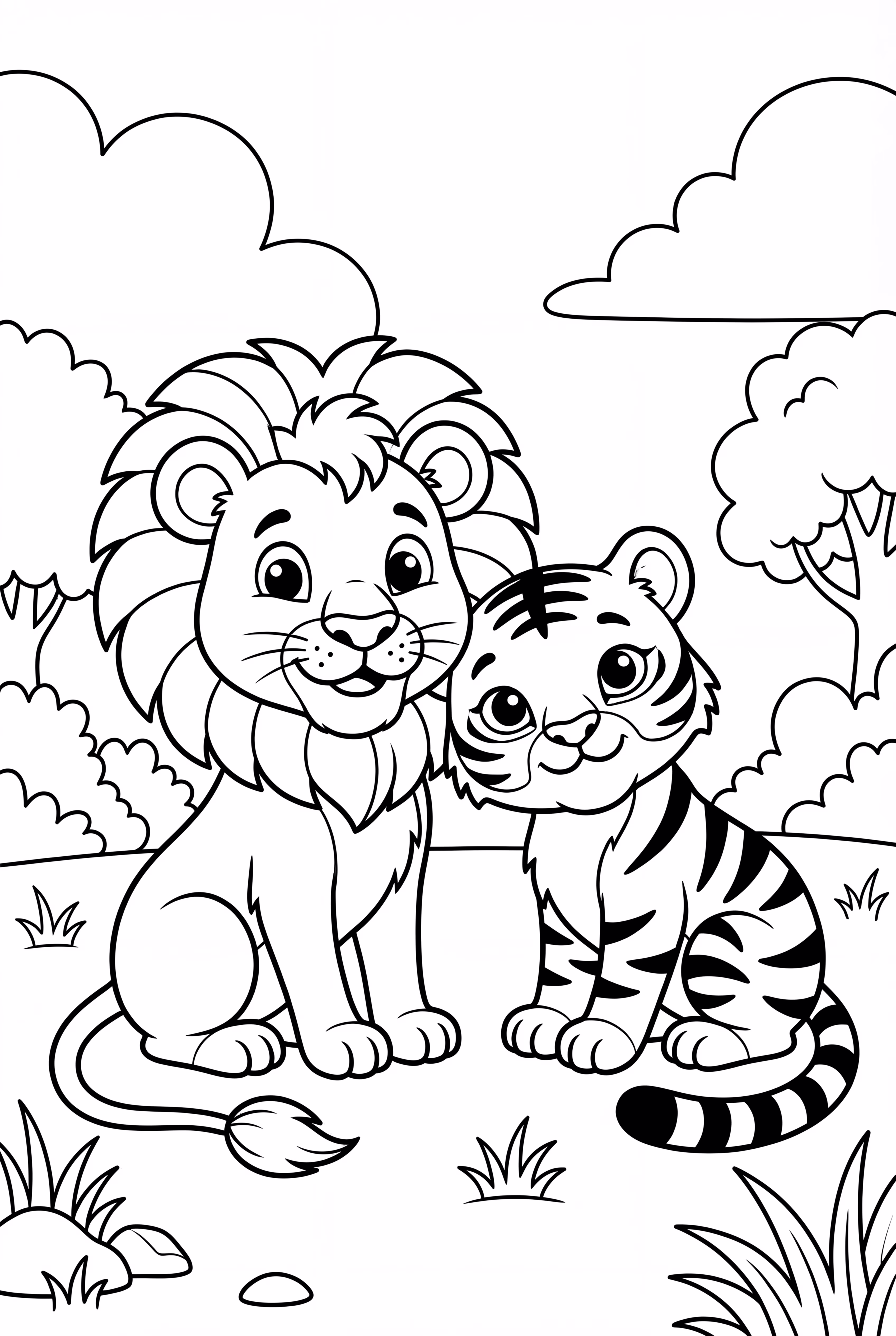 Lion and Tiger Duo