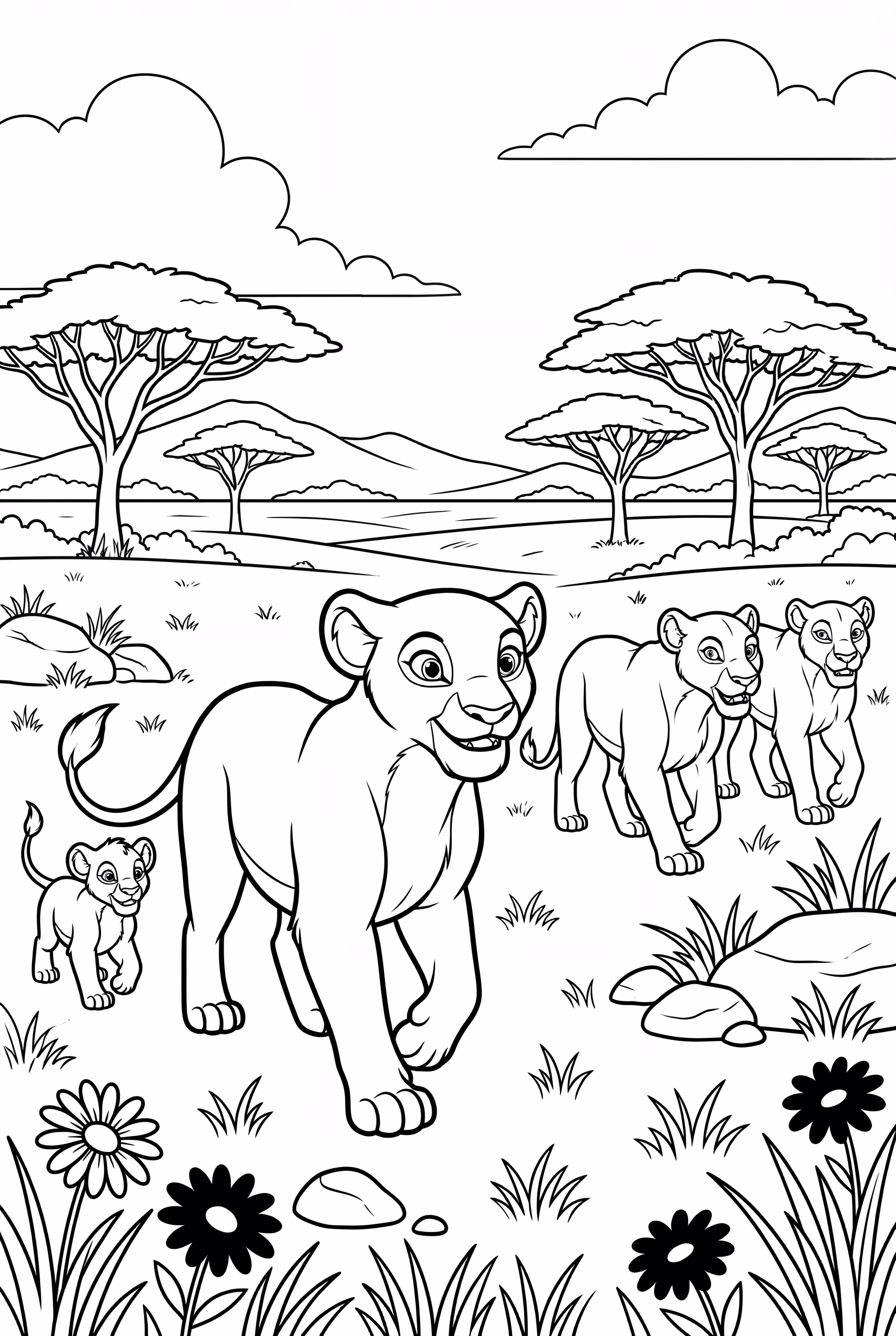 獅子王娜娜帶領獅群穿越大草原-2