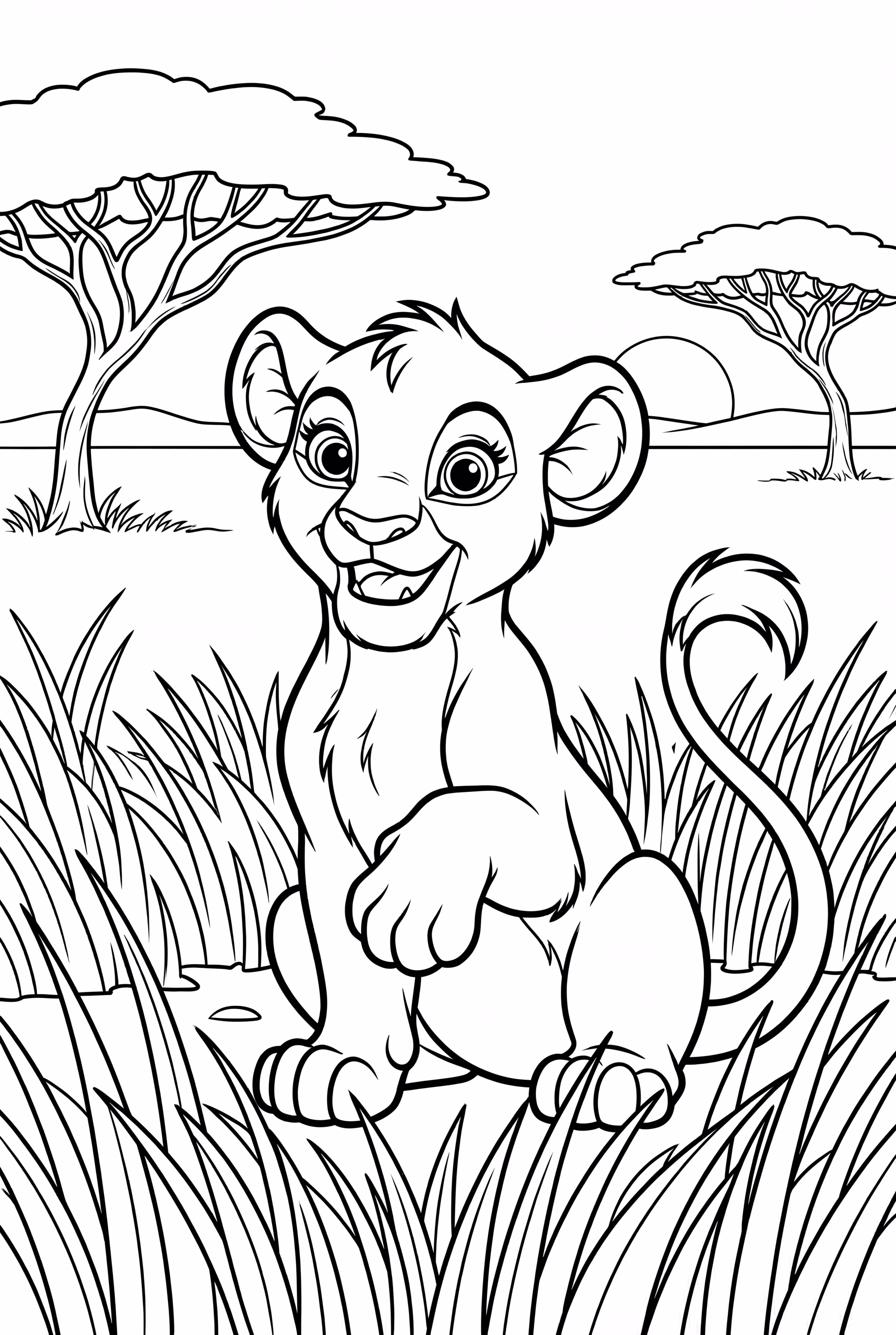 lion king nala smiling in the grass-2