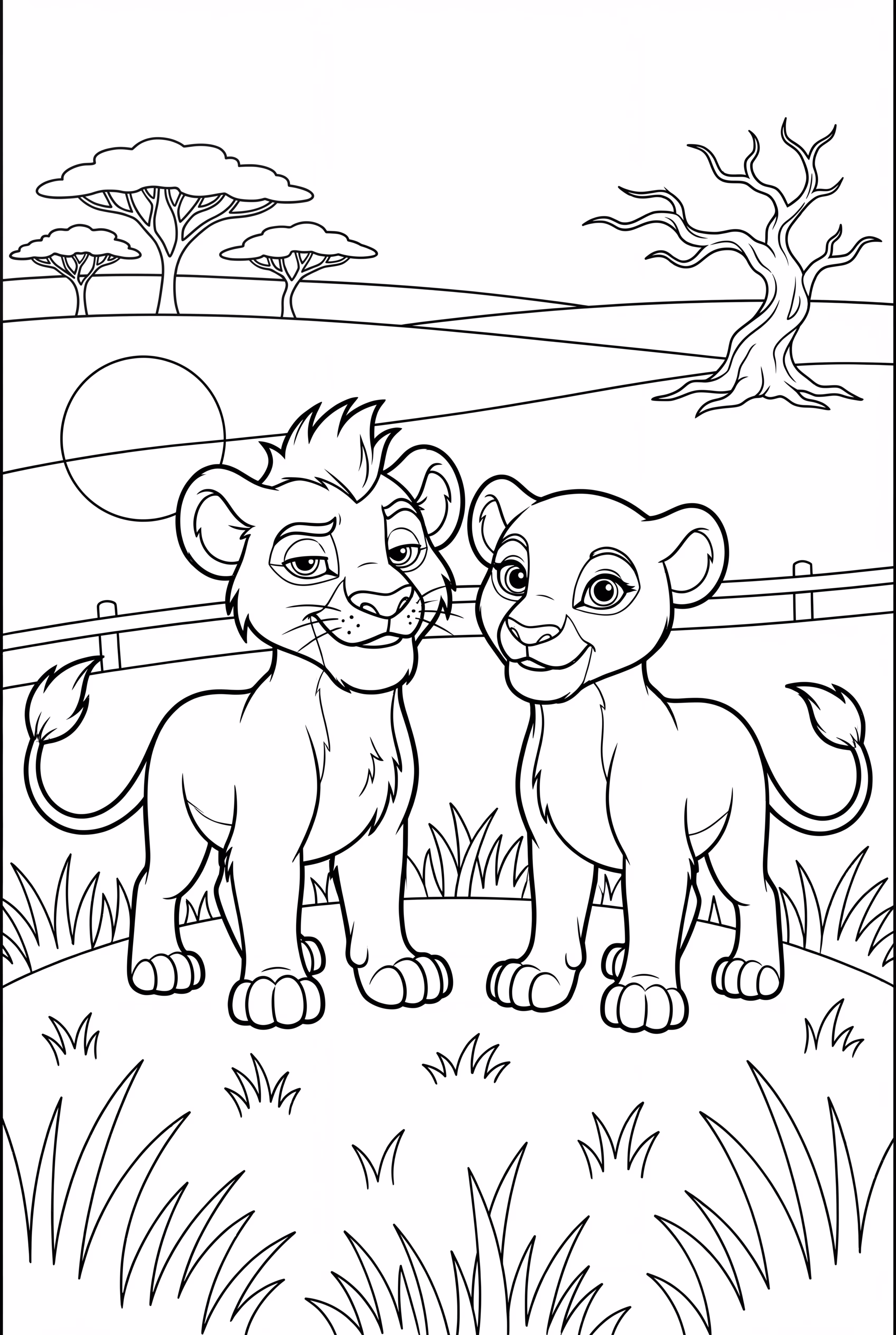 lion king simba and nala reuniting as adults