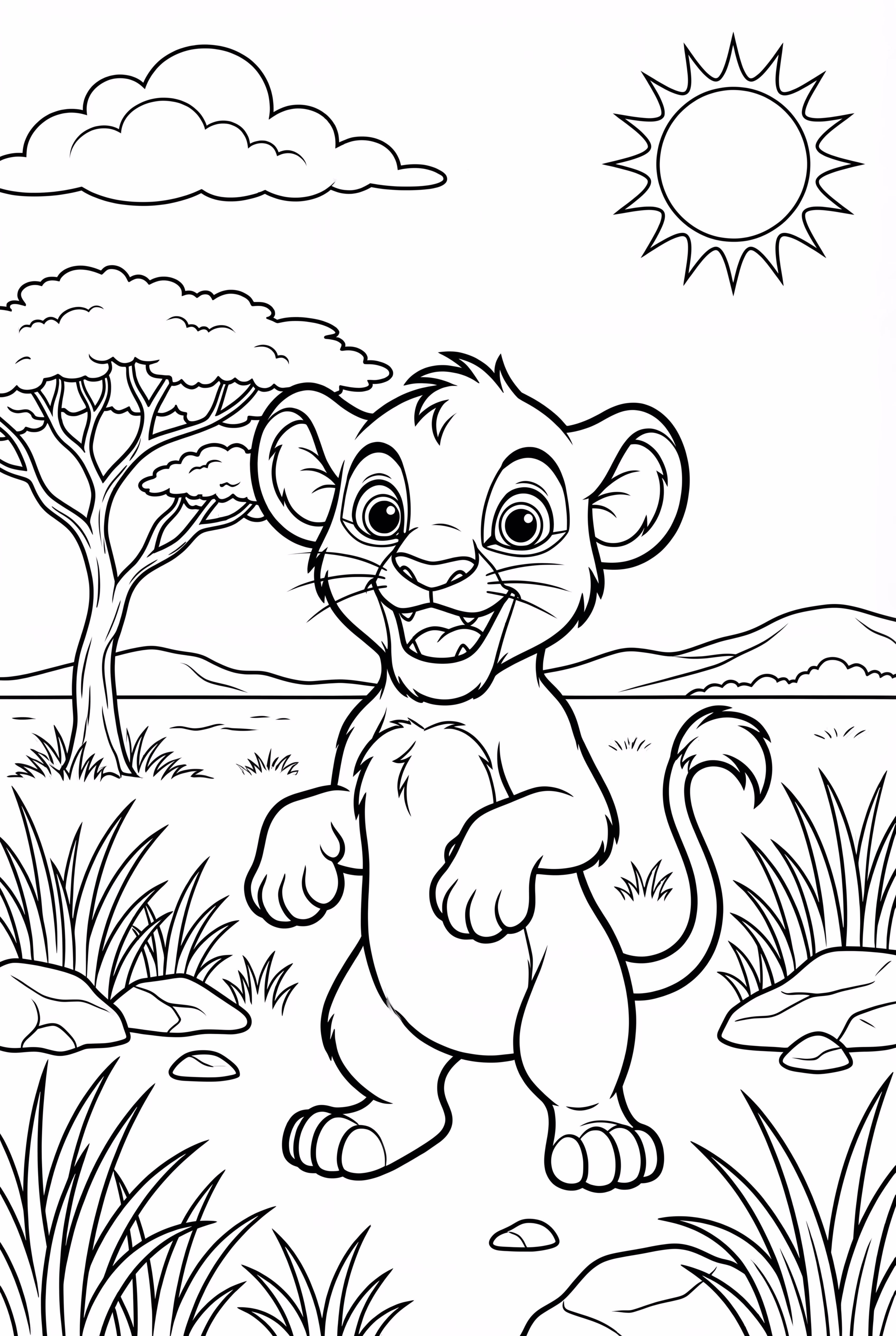 lion king simba with a big smile