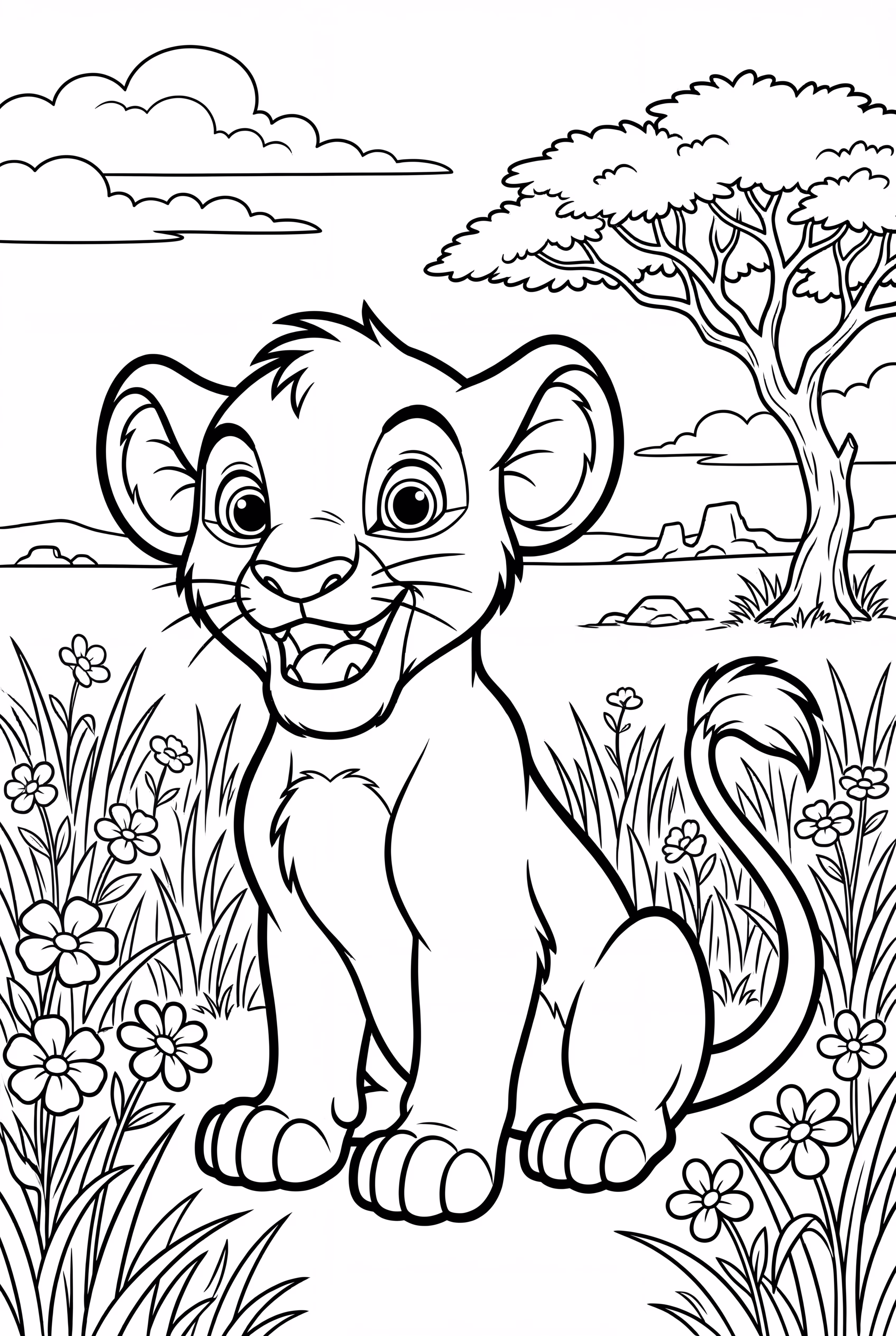 lion king simba with a big smile