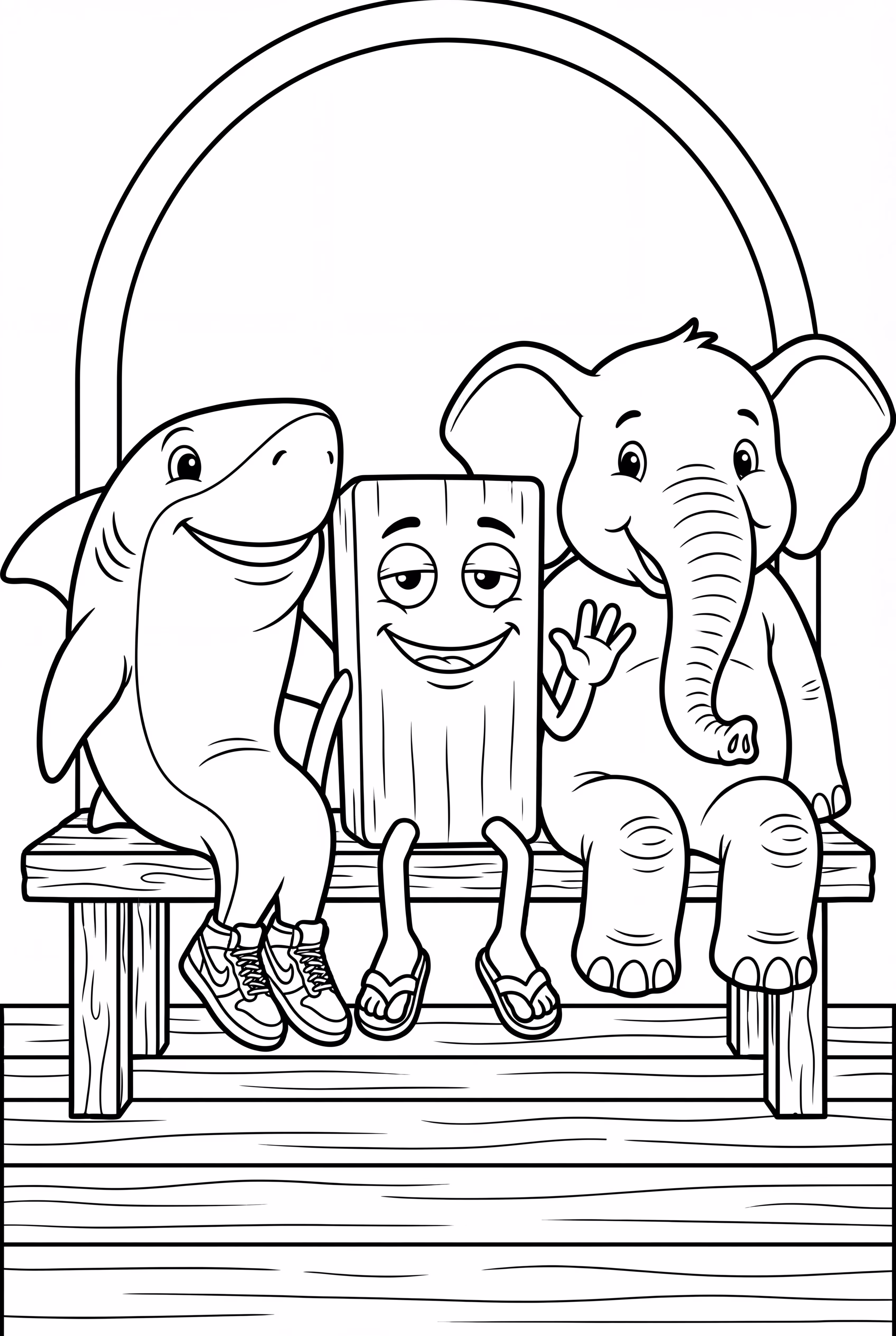 Lirilì Larilà and His Friends Sitting on Road