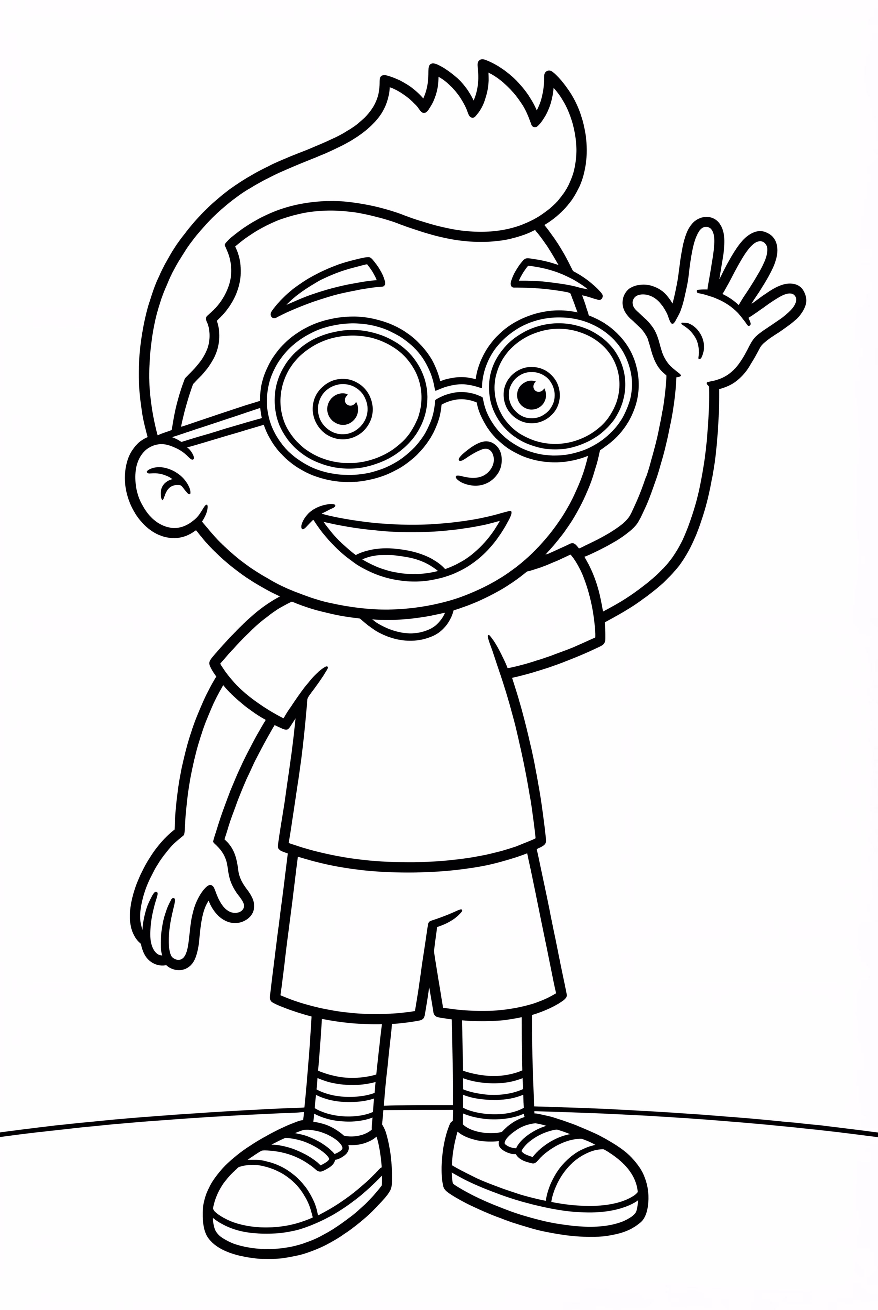 Petit Einstein Leo fait un signe de la main