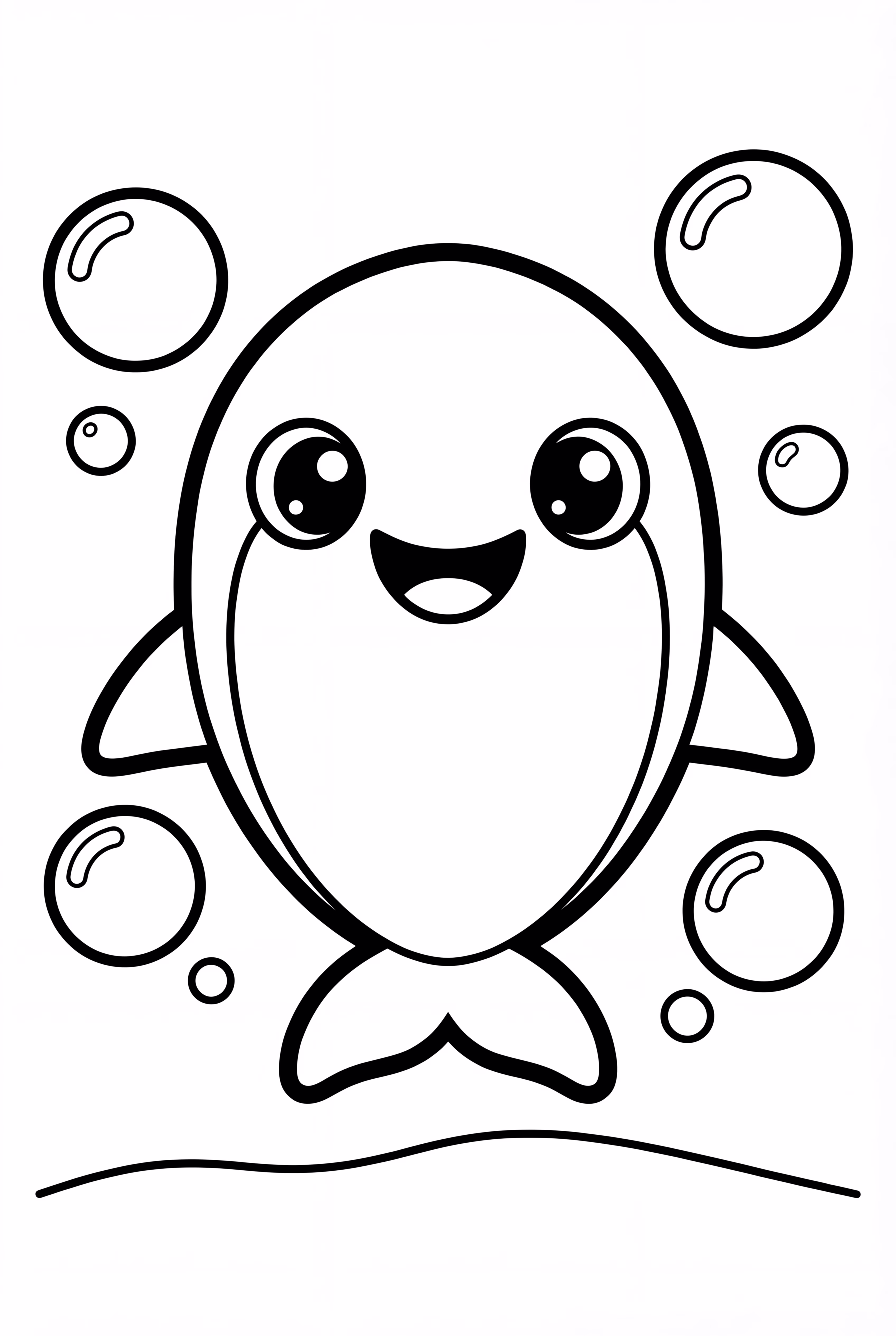 Kleiner Hai spielt mit Blasen