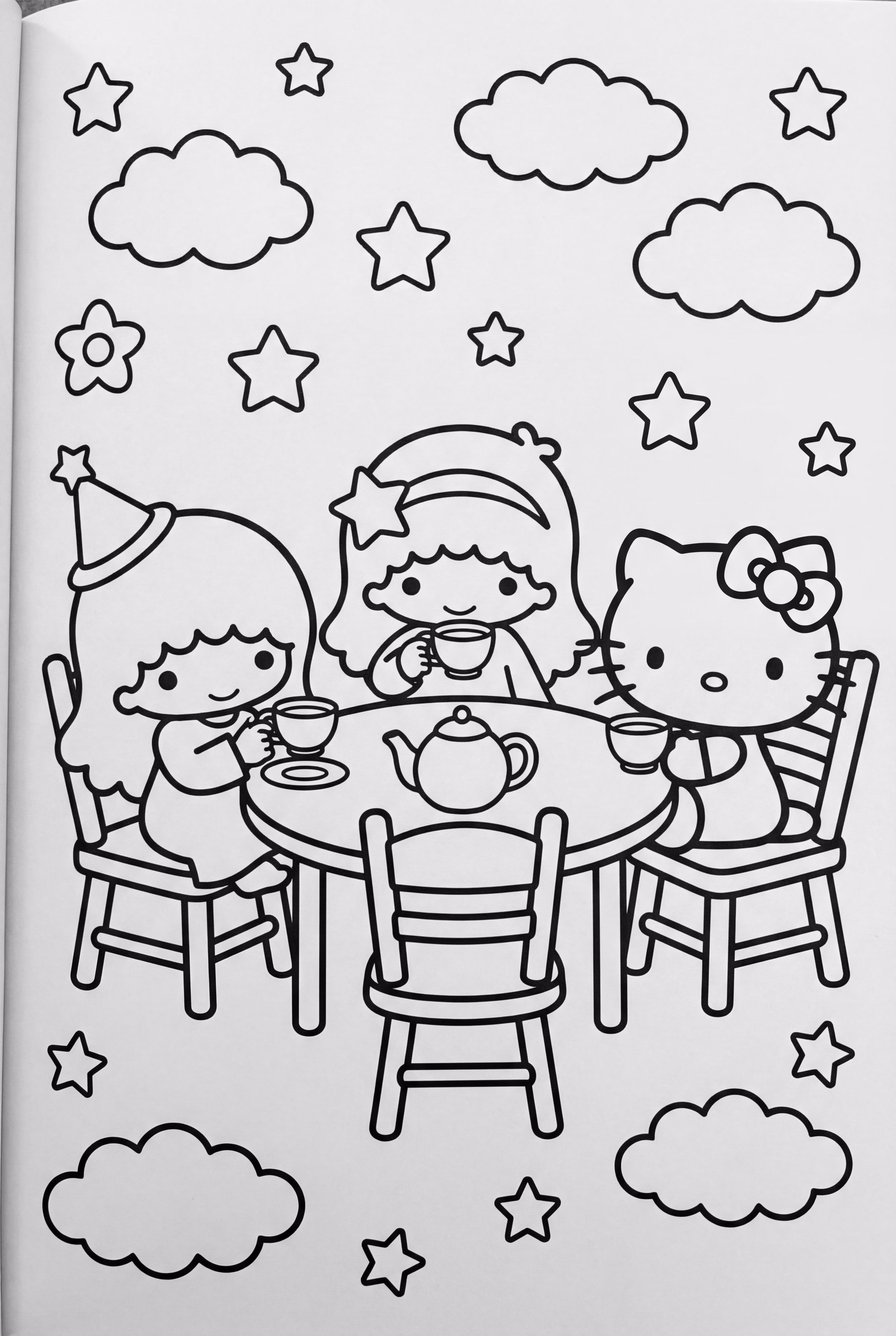 リトルツインスターズとハローキティのティーパーティー