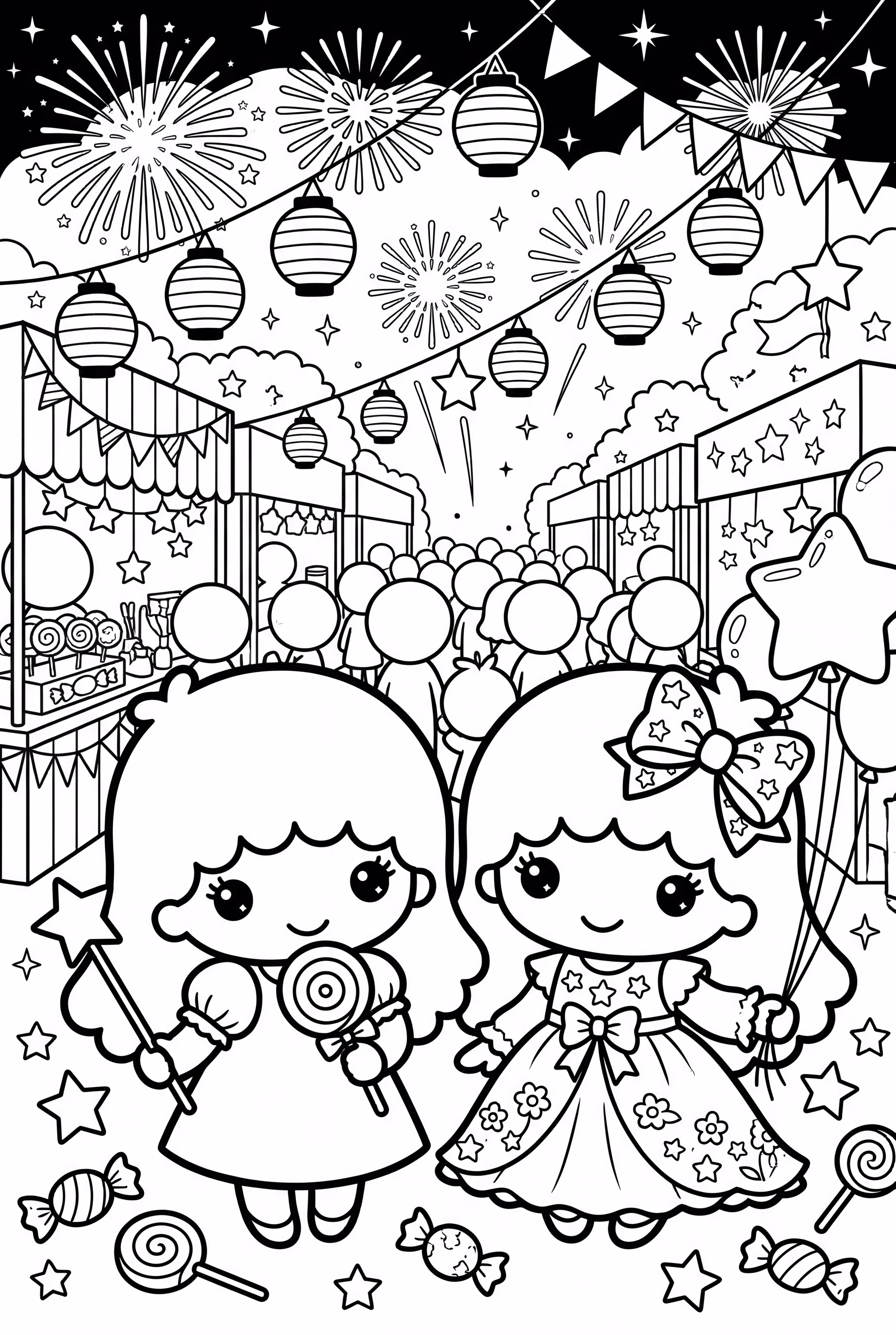 Little Twin Stars At A Bustling Star Festival