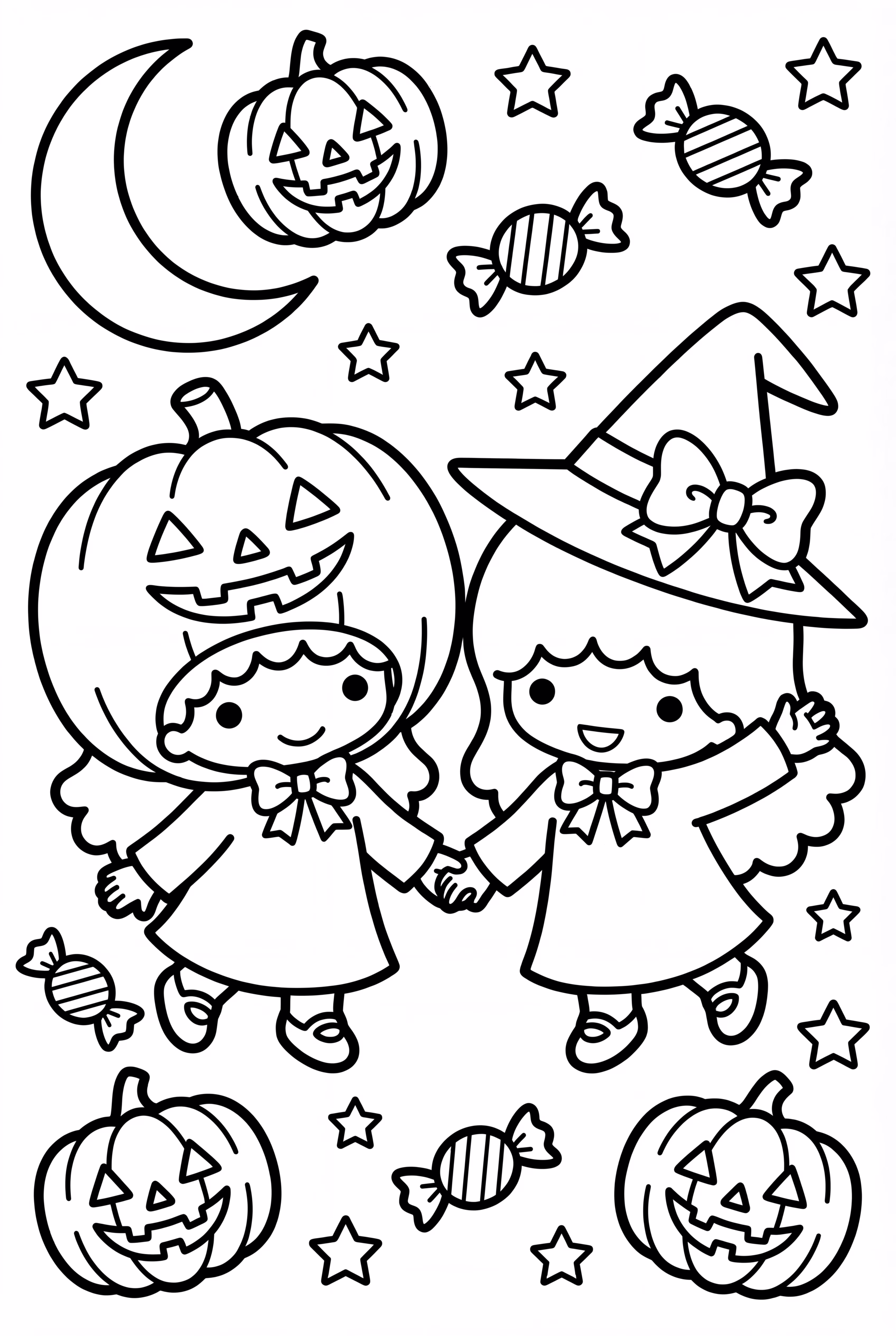 Little Twin Stars In Halloween Costumes
