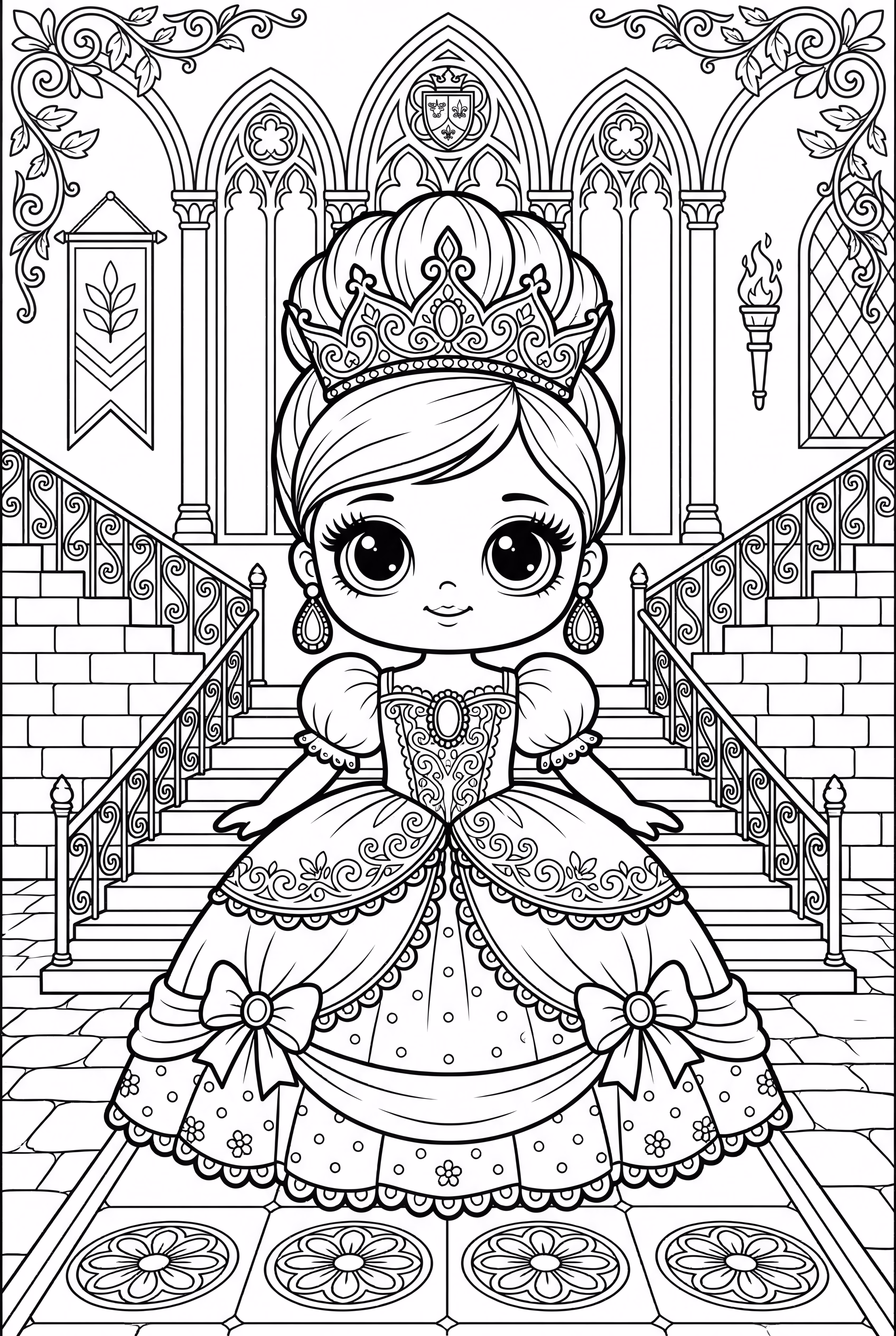 Poupée Lol en princesse dans un château