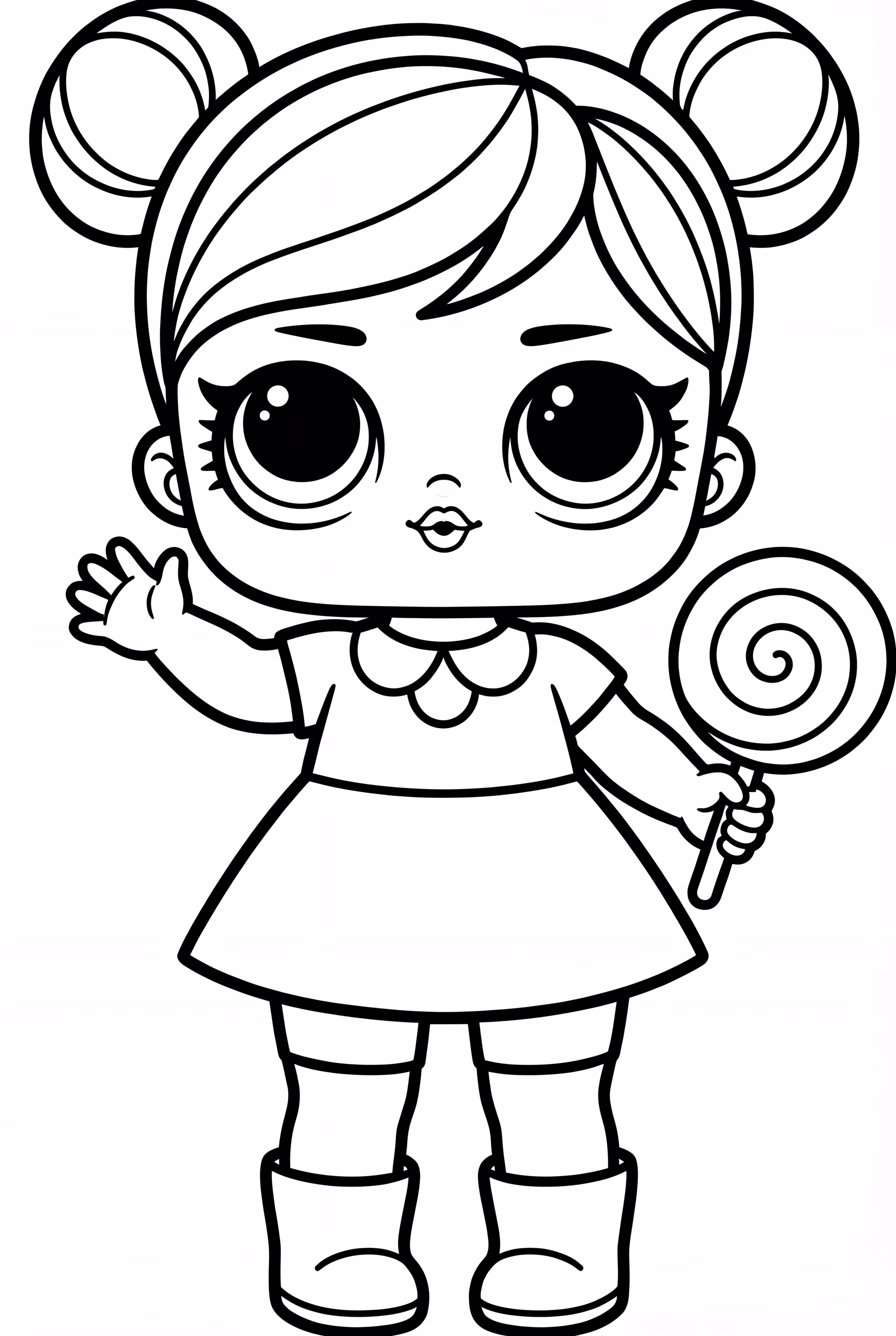 Poupée Lol tenant une sucette