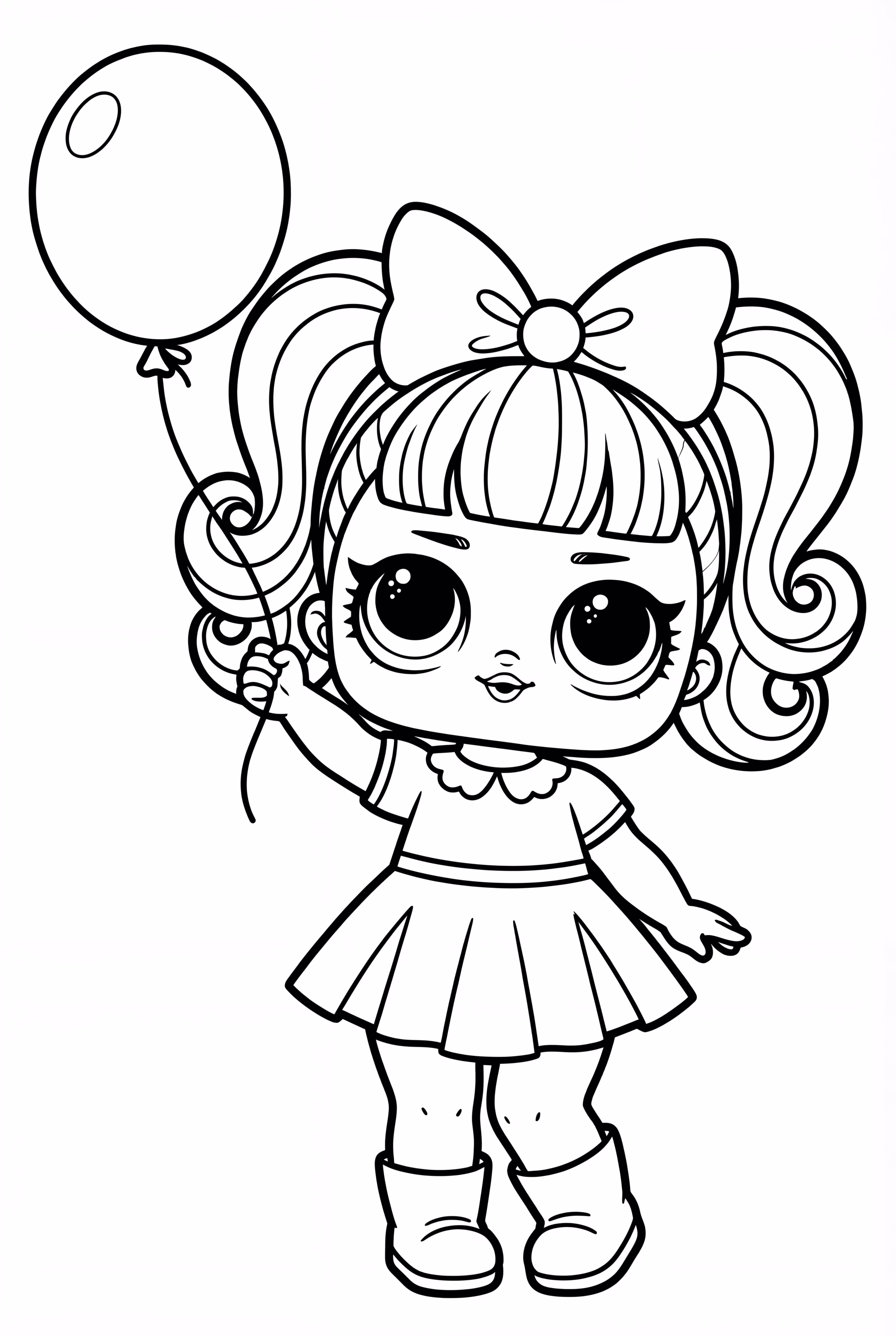 Lol Puppe hält einen Ballon