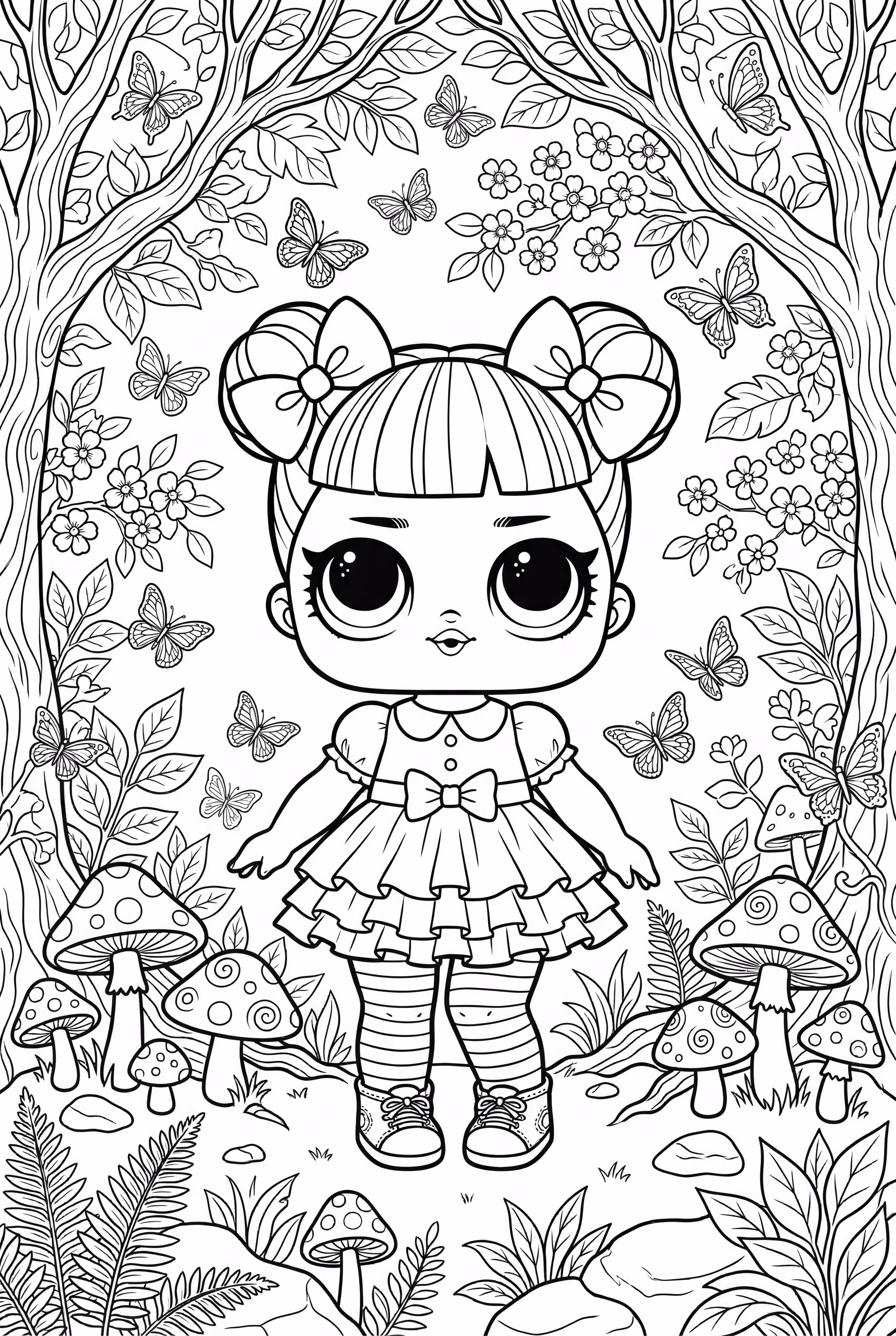 详细魔法森林中的LOL娃娃