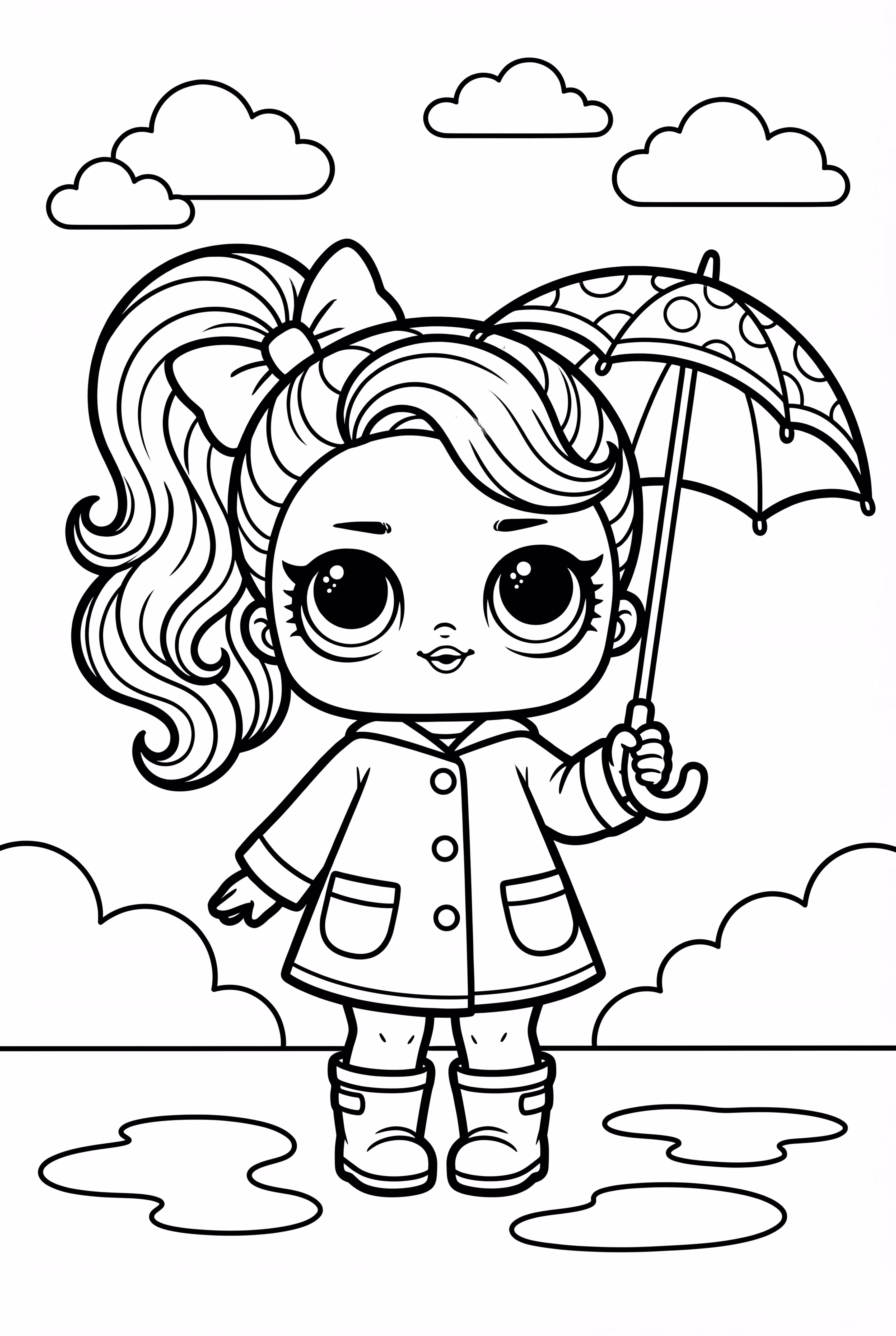 Poupée Lol en tenue de jour de pluie