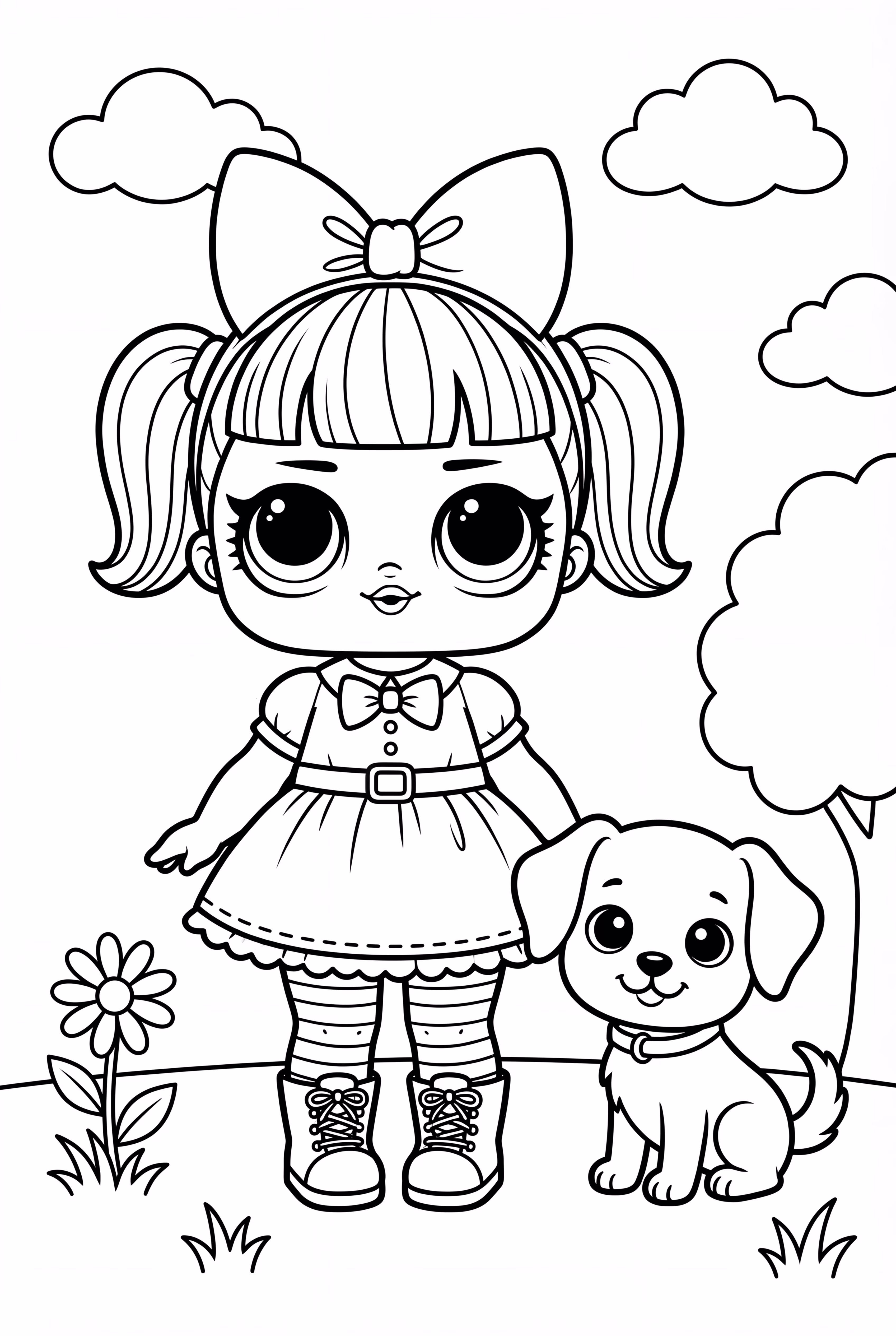 Lol Doll With Her Cute Pet Puppy