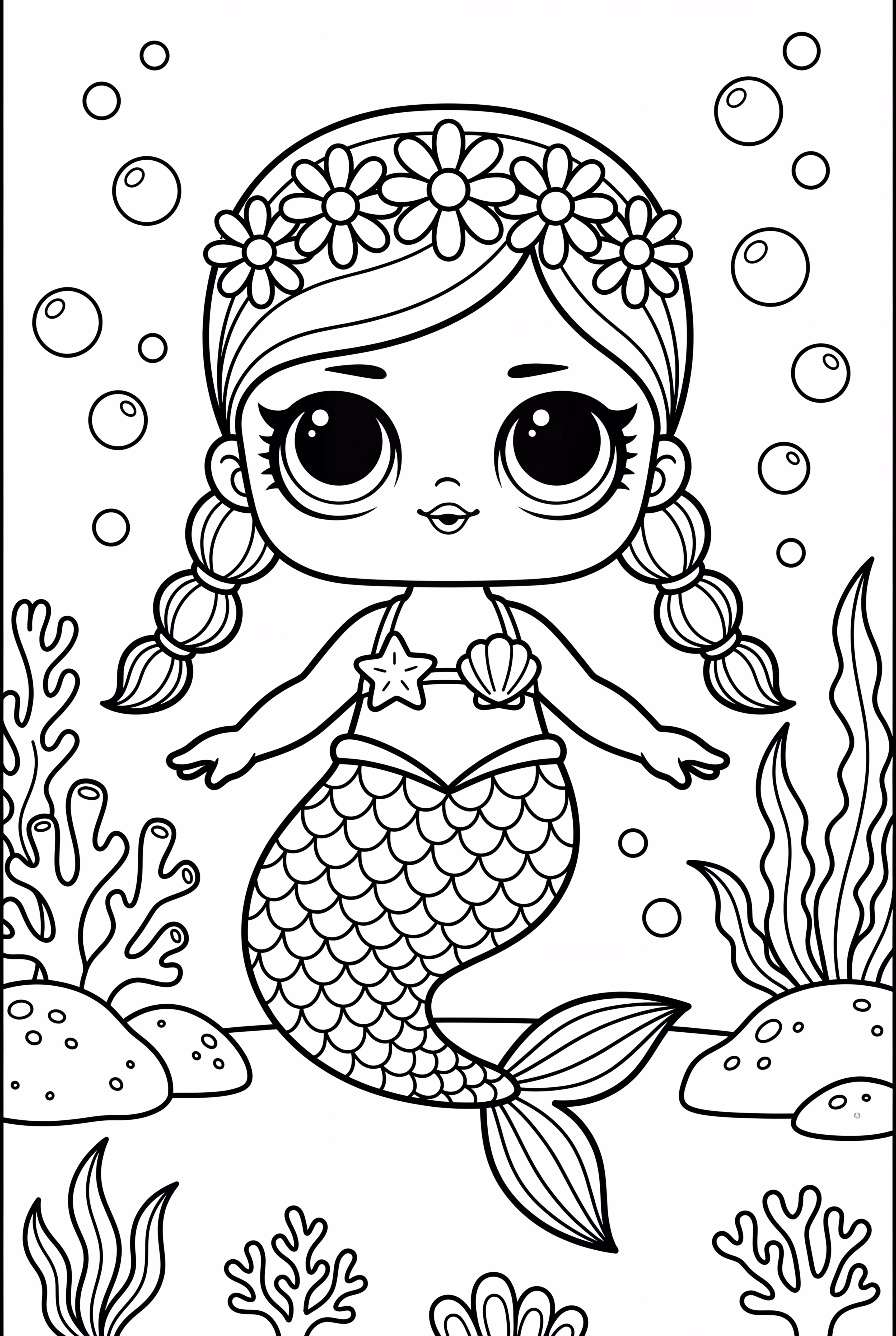 LOL Mermaid with Glittering Tail